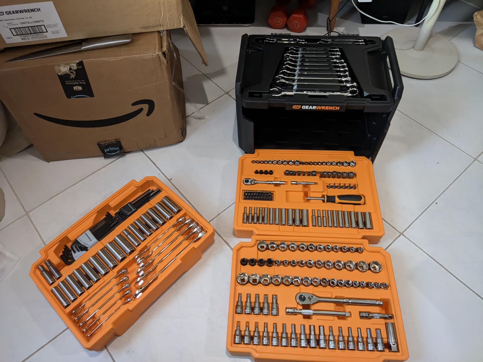 GEARWRENCH Mechanics Tool Set in 3 Drawer Storage Box, 232 Pc, 1/4 in and 3/8 in Drive, Metric/SAE | GW72LLCBMTS customer photo 1