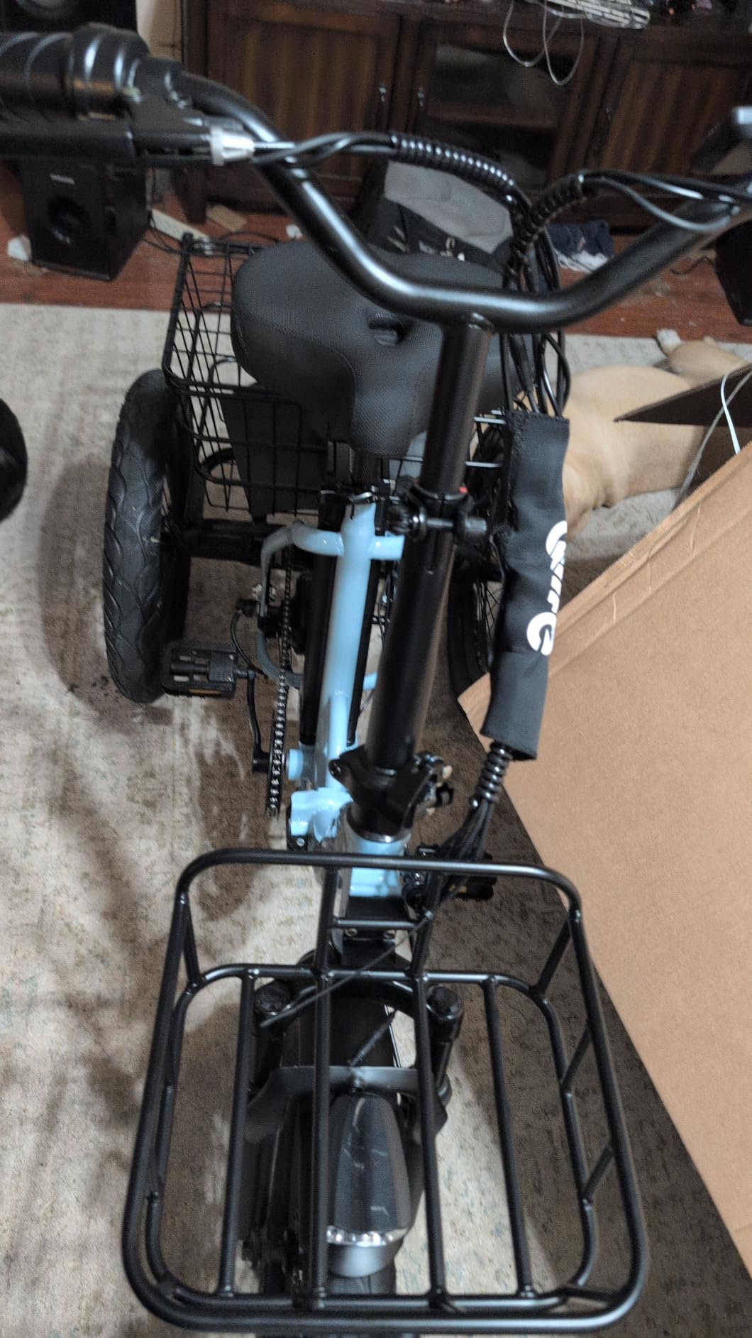 Qlife Triker Electric Bike, Peak 1200W Brushless Motor Folding Trike Ebike, 499Wh Removable Battery, 3 Wheel Electric Bicycle, Up to 55 Miles, 18 Tire Tricycle for Adults customer photo 1