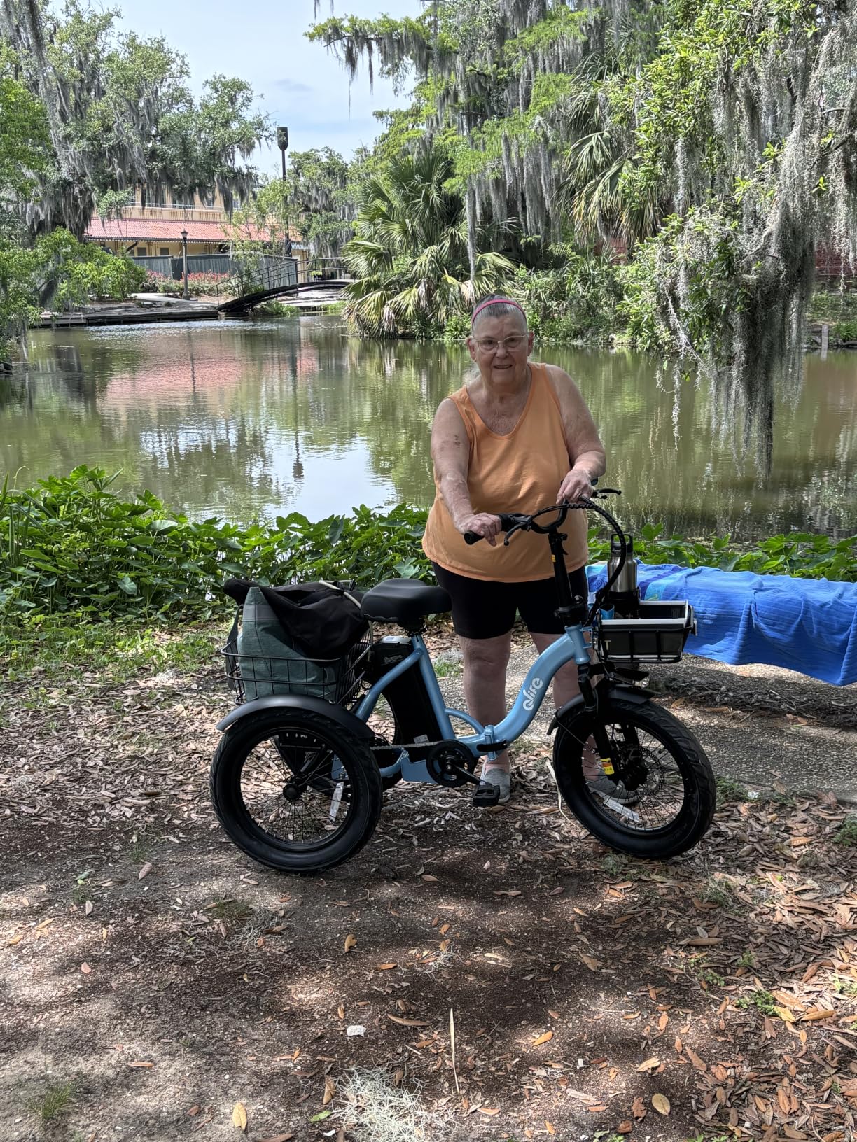 Qlife Triker Electric Bike, Peak 1200W Brushless Motor Folding Trike Ebike, 499Wh Removable Battery, 3 Wheel Electric Bicycle, Up to 55 Miles, 18 Tire Tricycle for Adults customer photo 2