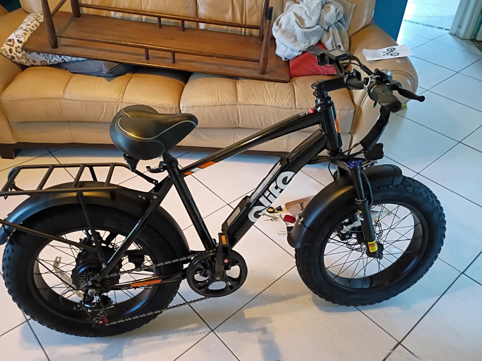 Qlife Racer Fat Tire Series Electric Bike for Adults, 20+MPH, 50/65 Miles Mountain Ebike with Peak 1200W/1800W Brushless Motor, 48V 10AH/15.6AH Removable Battery, 20X4.0 Step Over E-MTB with 7-Speed customer photo 1