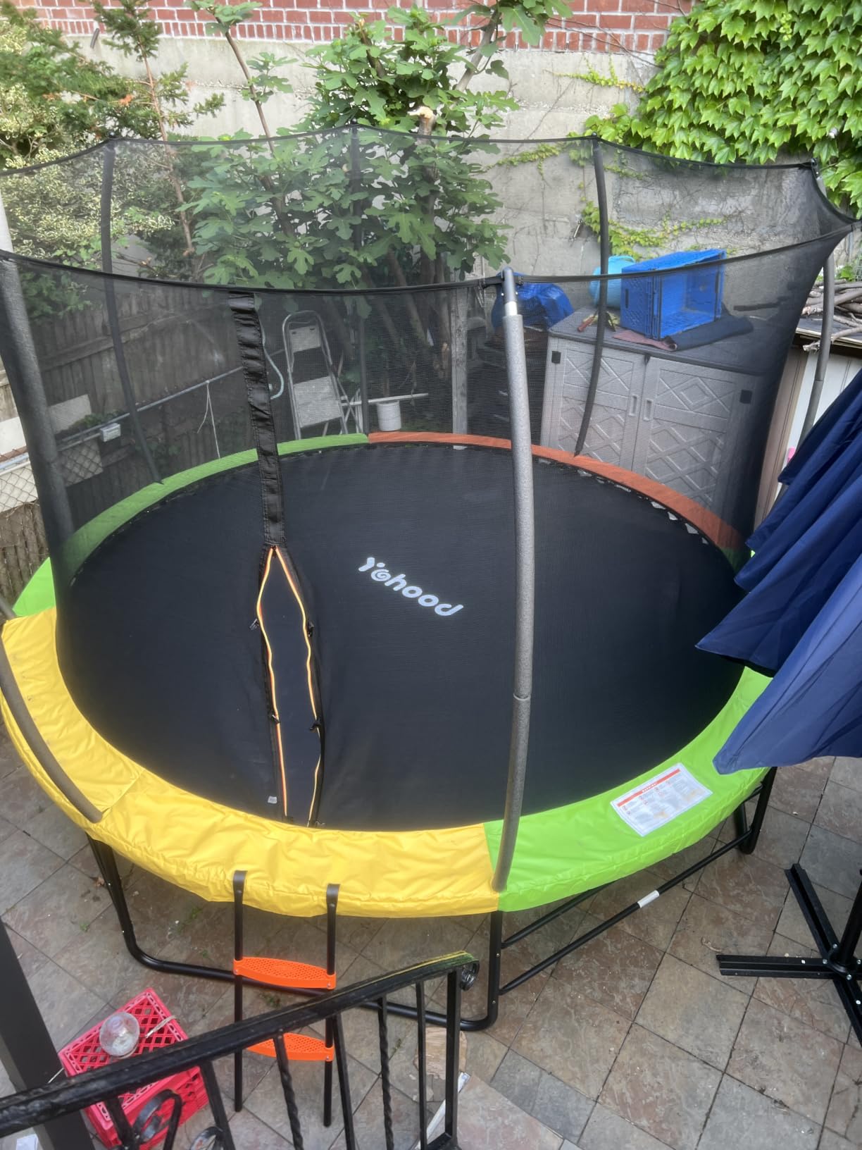 Yohood Trampoline Outdoor 12FT 14FT, Recreational Trampolines with Enclosure Net and Ladder, ASTM Approved for Kids and Adults, with Additional 8 Stabilizer Bars and Anti-Rust Coated Galvanized Frame customer photo 2