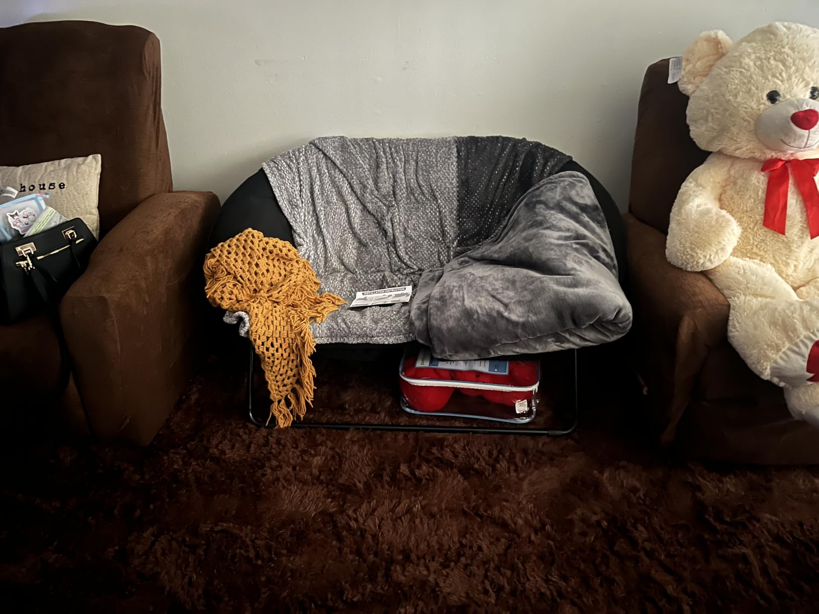 8x10 Area Rugs for Living Room Bedroom: Ultra Soft Fluffy Shag Rug Upgrade Non-Slip Non-Shedding Large Fuzzy Plush Carpet Indoor Floor Carpets for Kids Room Playroom Nursery Dorms Home Decor Beige customer photo 1