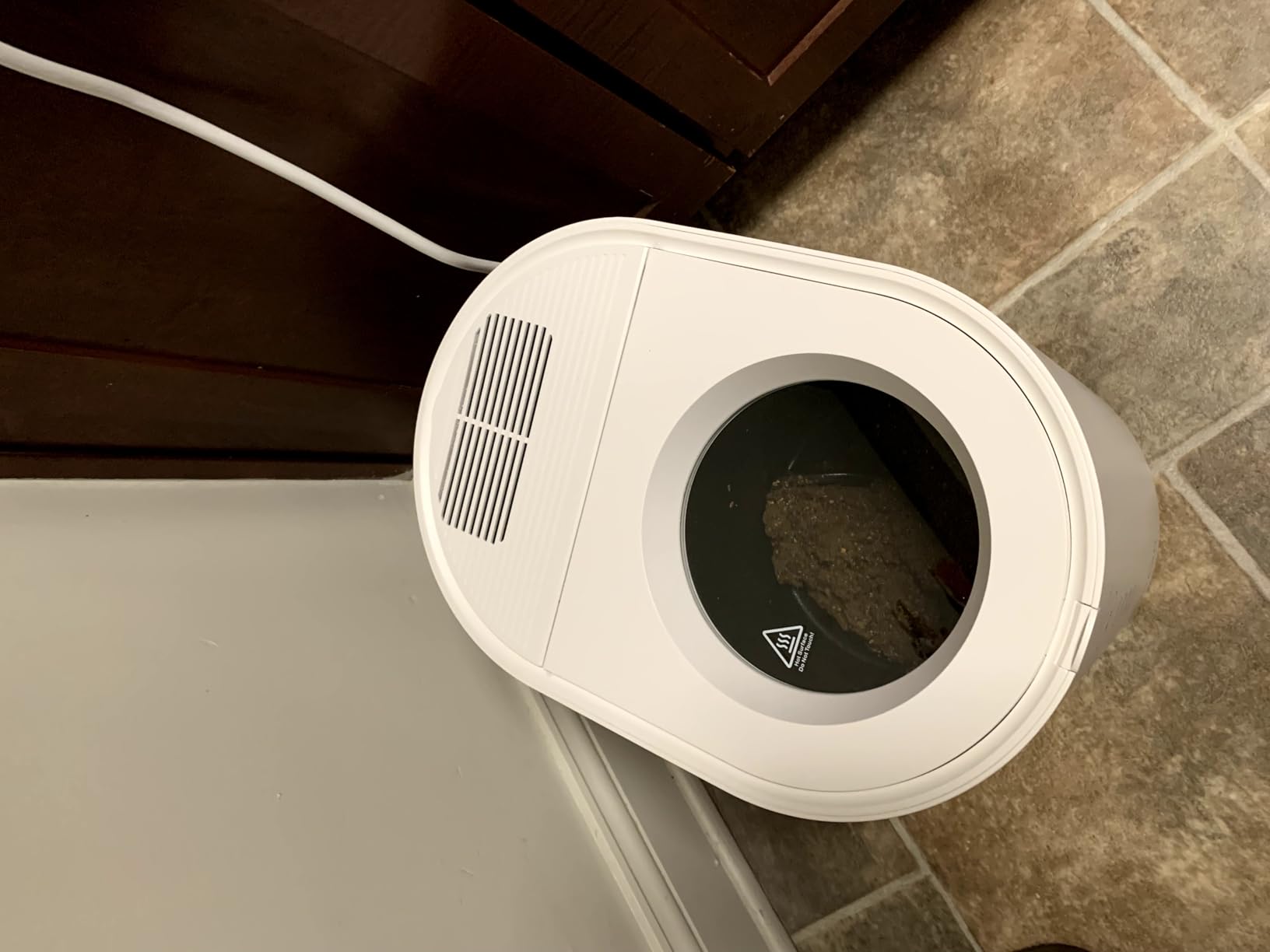 OK-255 Electric Composter for Kitchen, 5.5L Large Smart Countertop Compost Bin, Odorless, Quiet, Easy Clean, Turn Food Waste into Fertilizer, 2026 New Indoor Food Waste Compost Machine, White customer photo 1