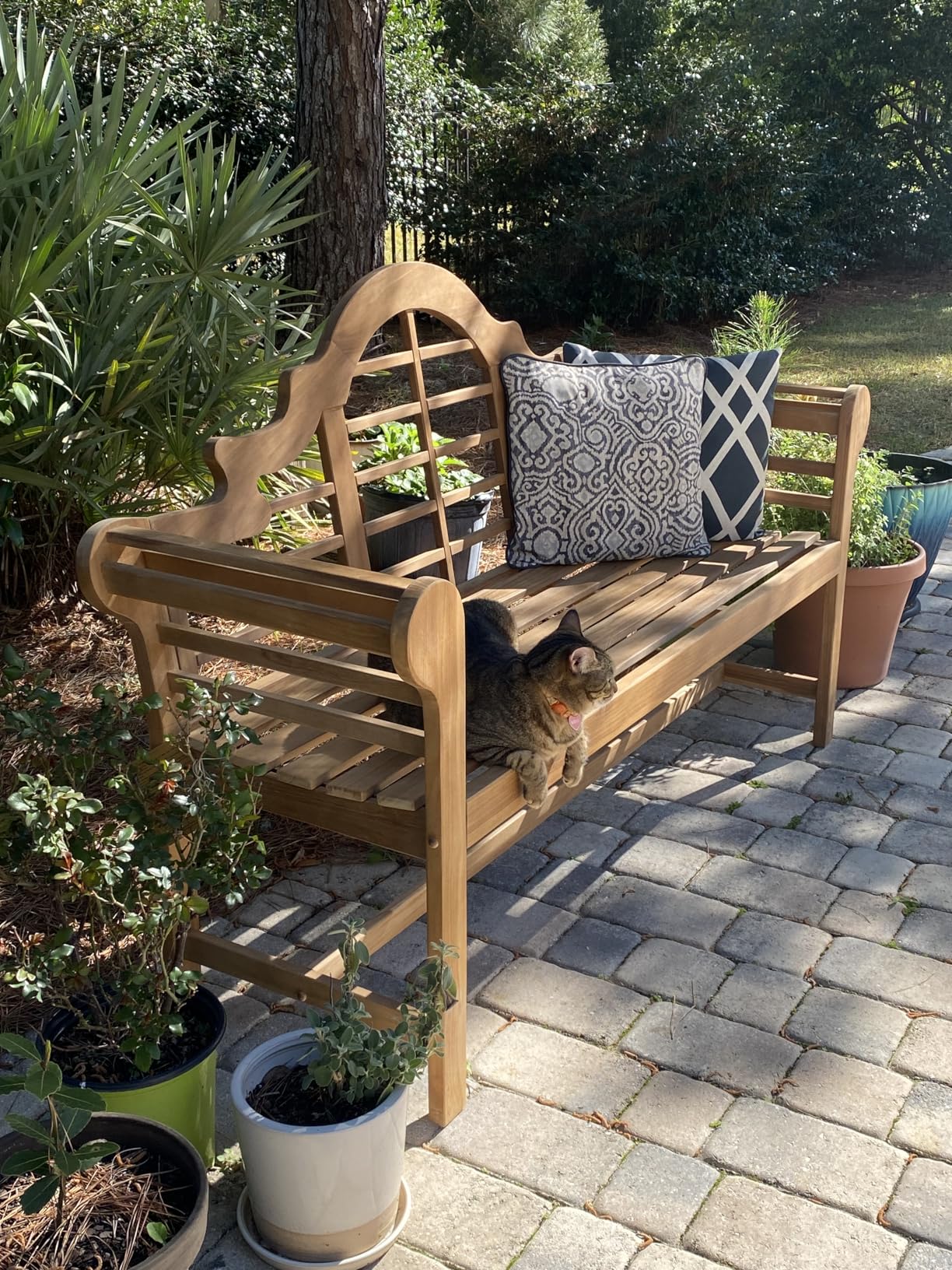Cambridge Casual Lutyens Teak Wood Garden Bench 5-Foot, Outdoor Teak Bench customer photo 1