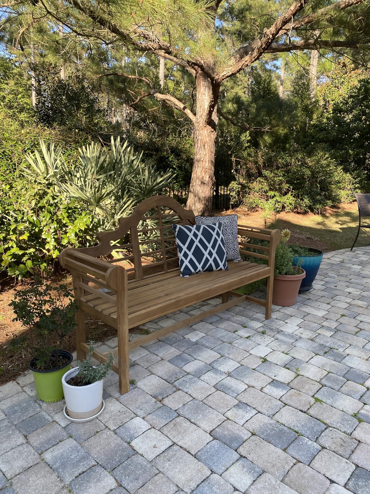 Cambridge Casual Lutyens Teak Wood Garden Bench 5-Foot, Outdoor Teak Bench customer photo 2