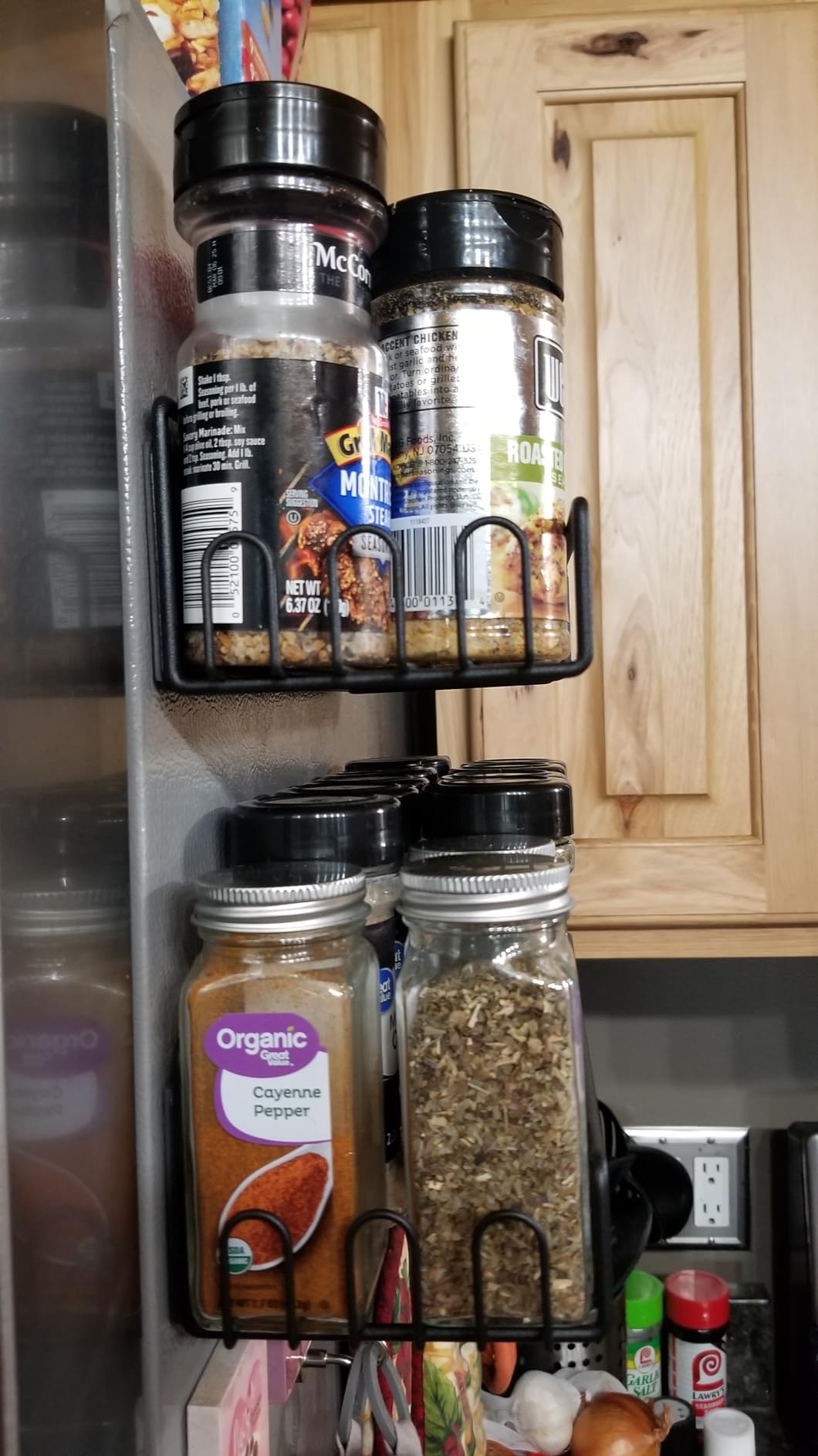 coobest 8-Tier Over the door Spice Rack Organizer, Large Heavy Duty Metal Wall Mount or Over The Door, 2 in 1 Rust-Proof Hanging Storage Shelf for Kitchen Pantry, Bathroom, Laundry Room, Closet customer photo 2