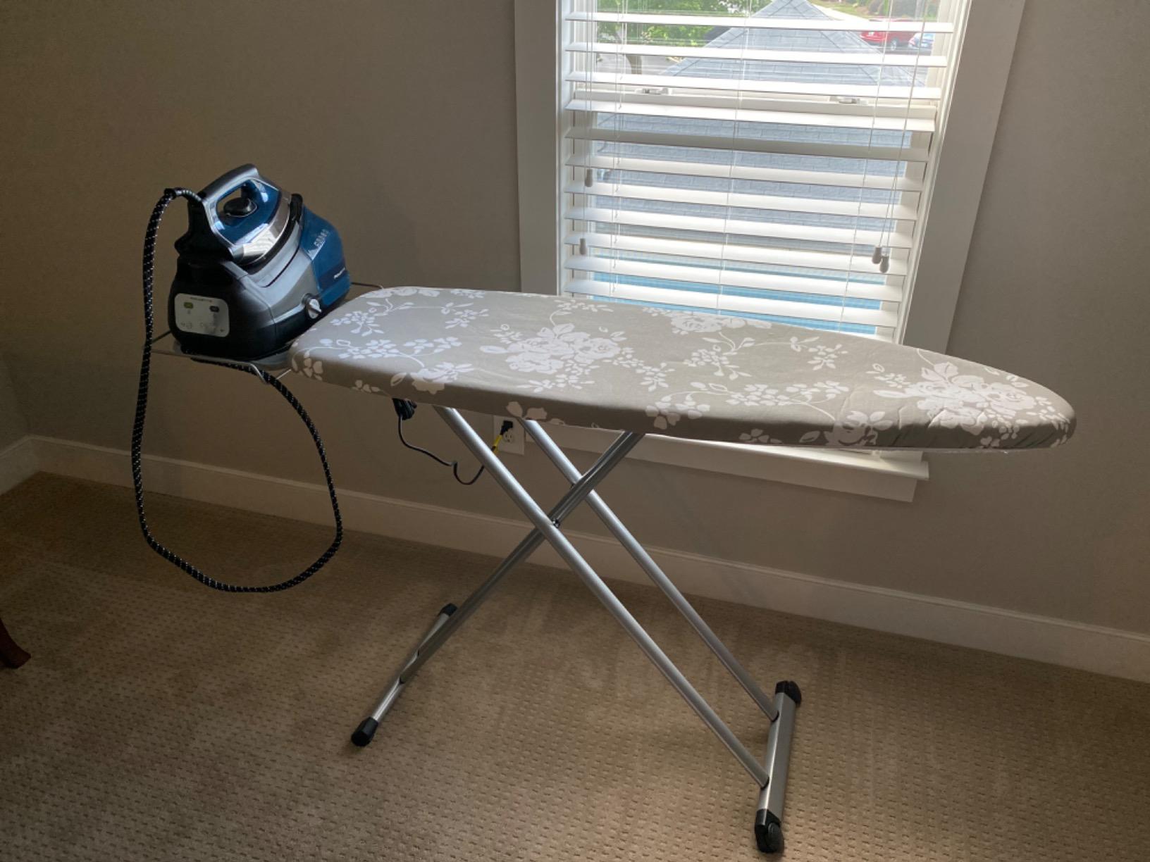 Bartnelli Premium Full-Size Ironing Board 45x15 Inch Large Surface, Integrated Upgraded Iron Rest with Hanger Rack, Height Adjustable, Heavy-Duty Metal Frame, 4 Non-Skid Feet, 4-Layer Cover & Pad customer photo 2