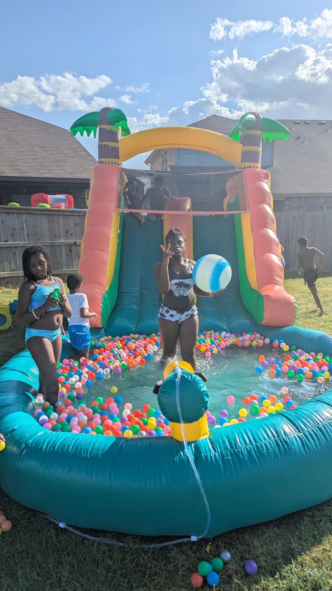 26.3FT Commercial Grade Inflatable Water Silde for Kids Adults, Heavy Duty PVC Adult Water Slides with Big Airtight Water Pool, Adult Waterslide with 900W Blower for Outdoor customer photo 2