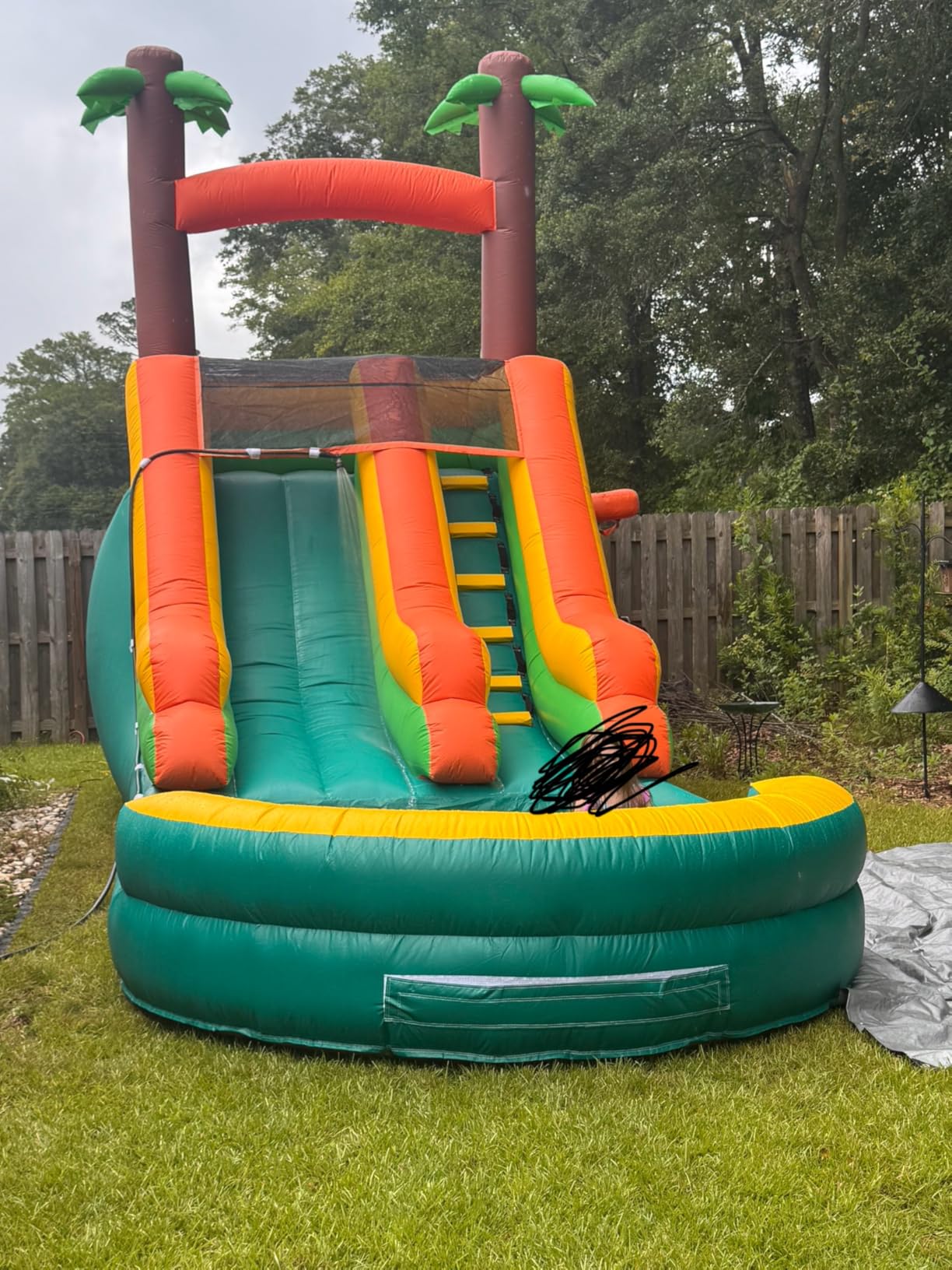 Inflatable Water Slide for Adults, 26FT 100% PVC Waterslide with Big Splash Pool, Widen Slide with Shallow Pool, 950W Air Blower, Ideal for Backyard, Park (26FT - Purple) customer photo 1