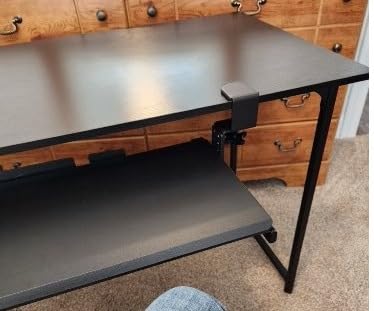 VIVO Large Height and Width Adjustable Under Desk Keyboard Tray, C-clamp Mount System, 22.5