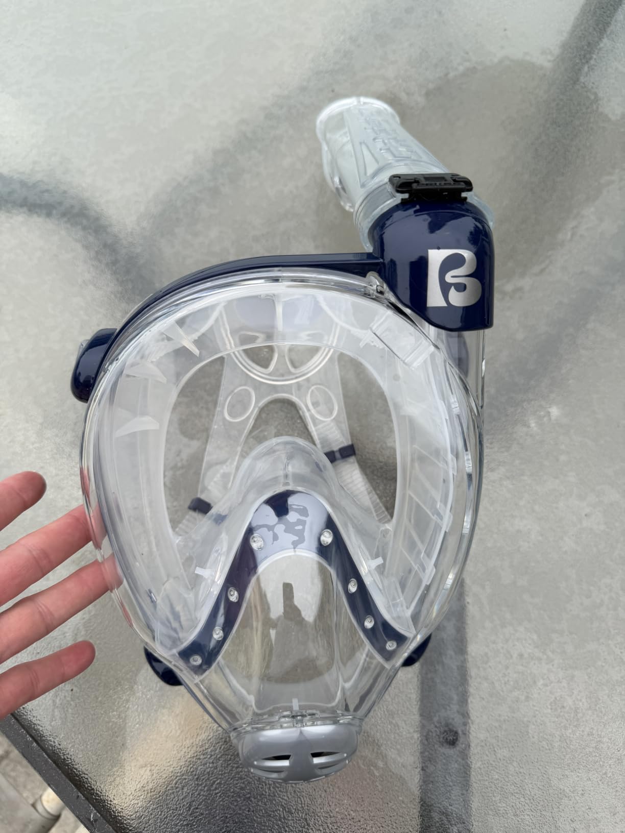 Cressi Adult Snorkeling Full Face Mask - Wide Clear View, Anti-Fog System : Safety First - Prince : Designed in Italy customer photo 1