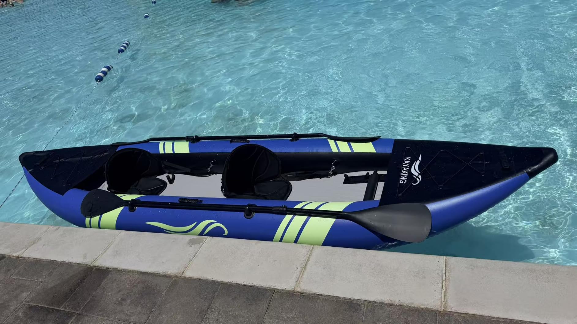 WETURE Inflatable Kayak 2 Person, Tandem Touring Kayaks for Adults, 12.5FT 507 LBS Capacity, Portable Kayak with Luminous Strips, Adjustable Kayak Seat, 2 Paddles, 2 Tail Fins, Pump & Storage Bag customer photo 1