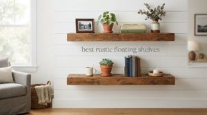 best rustic floating shelves