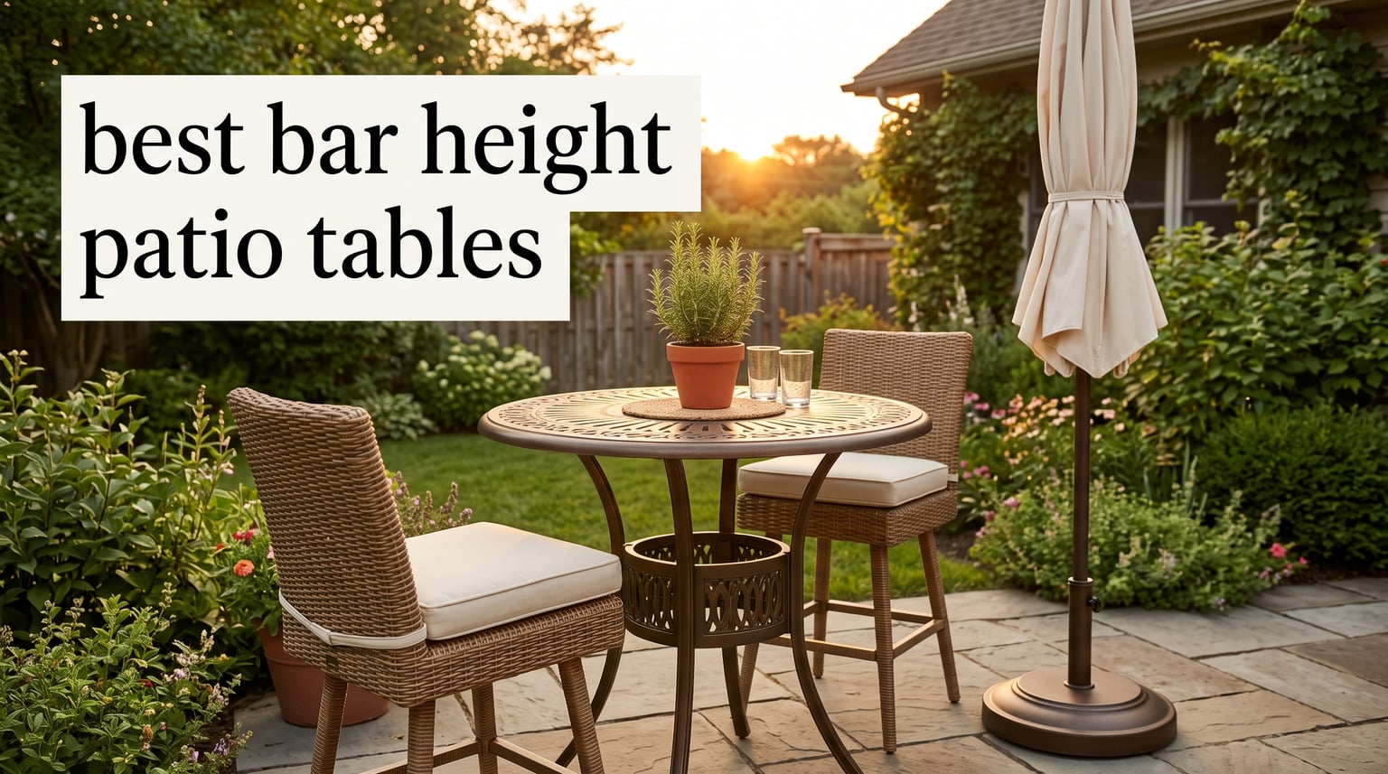 best bar height patio tables