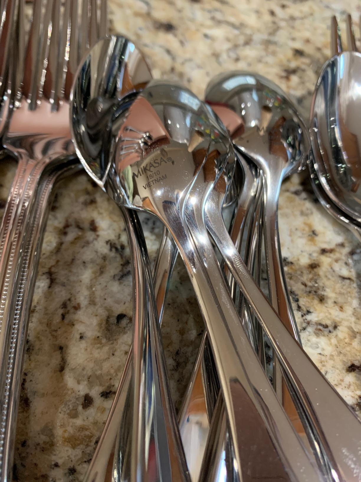 Wallace Continental Bead 65-Piece Flatware Set for 12-18/10 Stainless Steel Silverware Set with Beaded Handles, European Elegant Dinnerware Cutlery, Dishwasher Safe customer photo 1