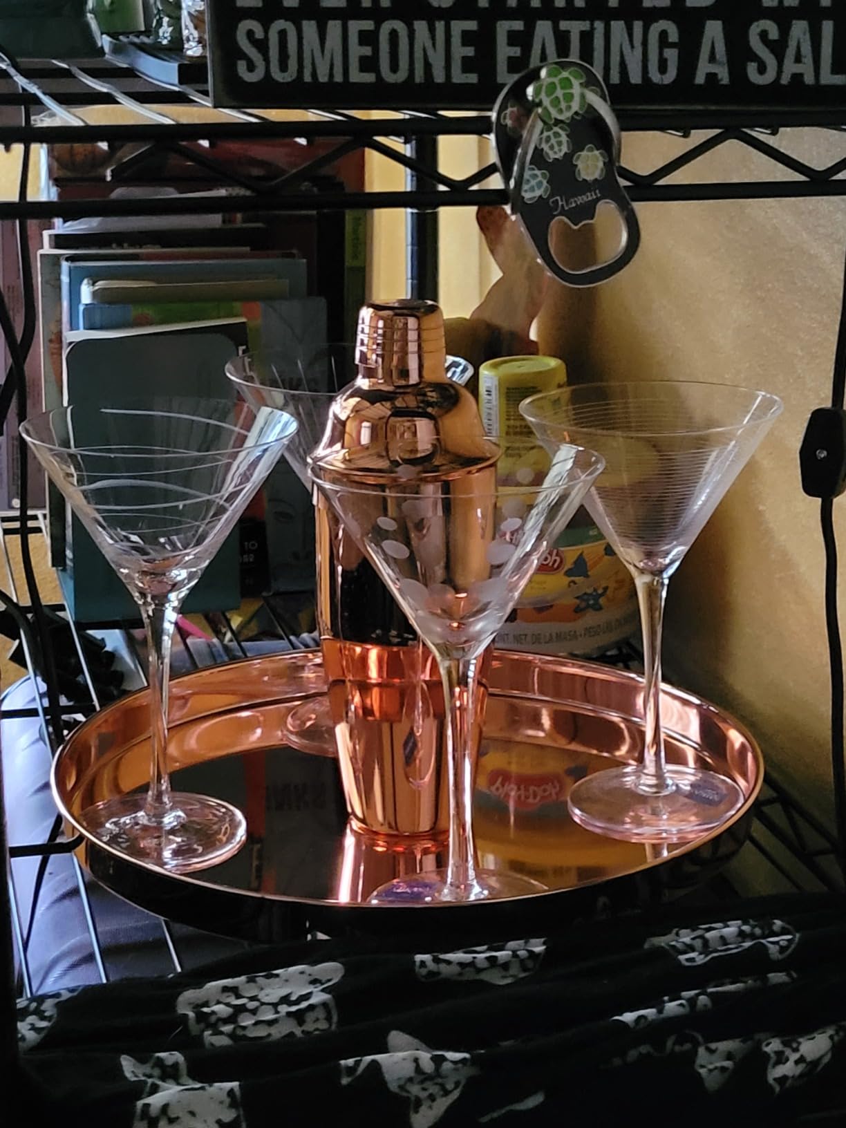 Mikasa Cheers 10-Ounce Martini Glasses, Fun Etched Designs, Durable Clear Glass Cocktail Glassware, Set of 4, Perfect for Entertaining and Gifting customer photo 1
