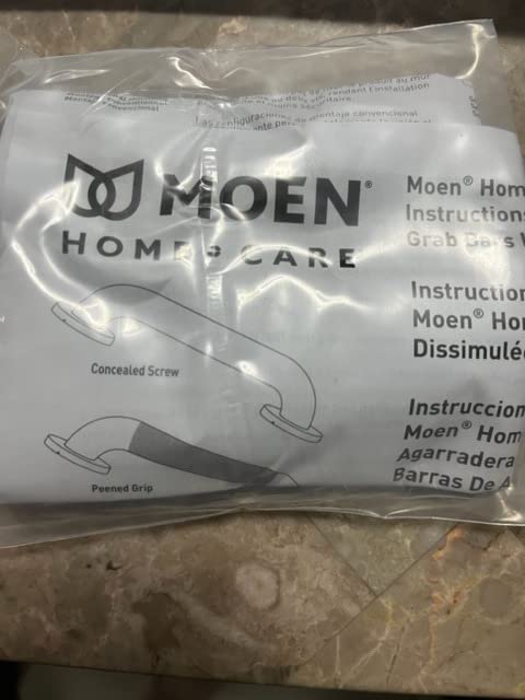 Moen Home Care Bathroom Safety 24 Inch Stainless Steel Handicap Grab Bar for Bathtub and Shower, Heavy Duty Handle, Elderly Assistance Product with Concealed Screws, 8724 customer photo 2