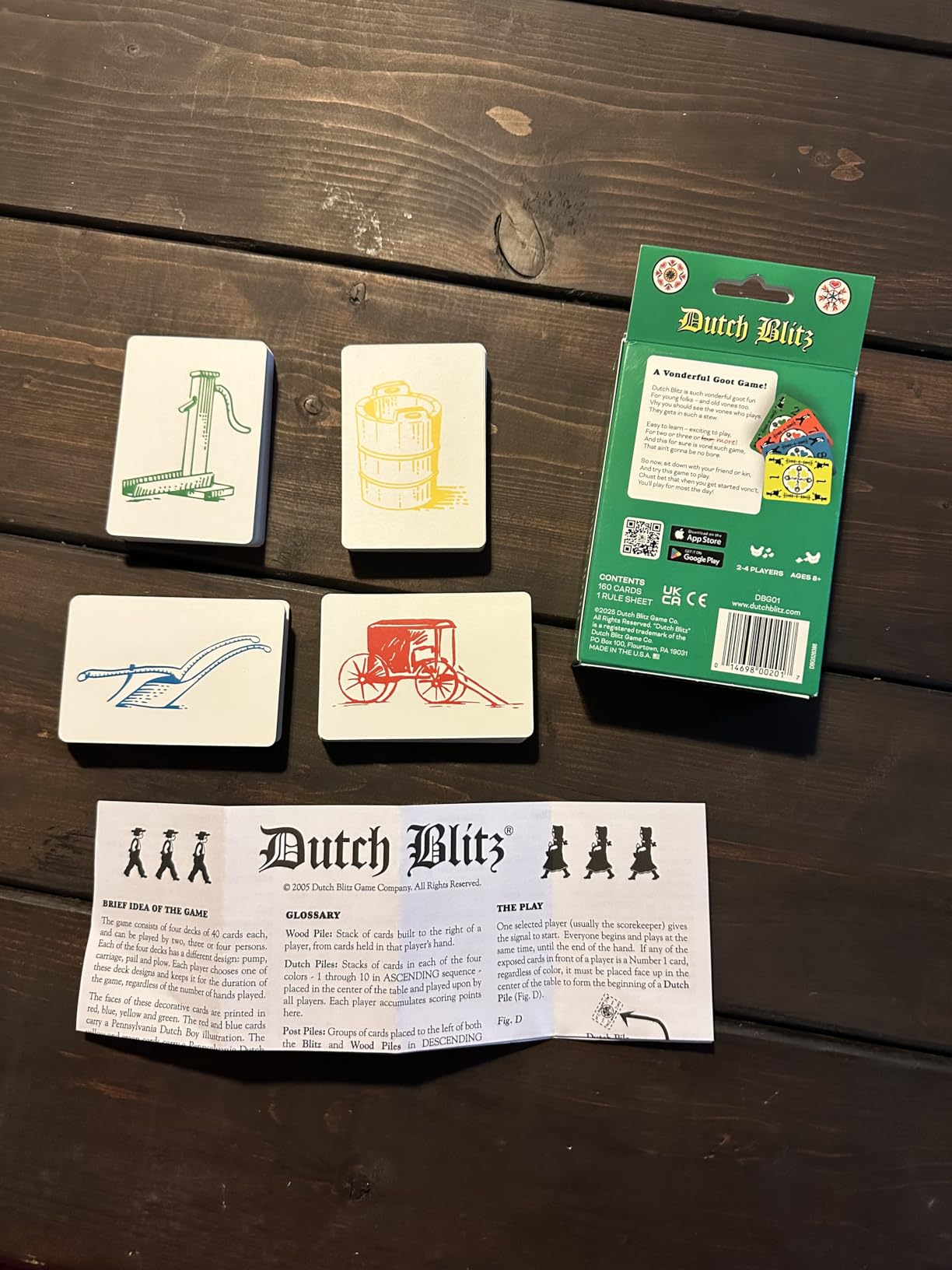 Dutch Blitz Card Game - Original Fast Paced Family Game with 160 Cards | Exciting 2-4 player competition for ages 8+, includes 4 colorful decks, simple rules, and quick-to-learn strategy play customer photo 1