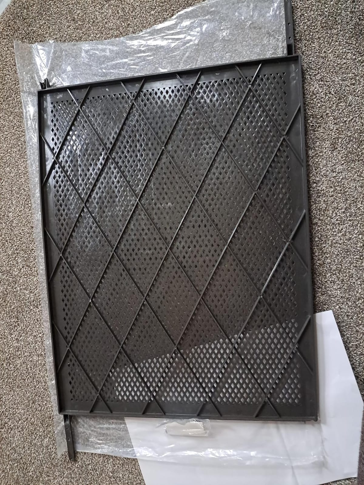 Prime-Line PL 15516 32 in. Screen Door Grille, Plastic, Bronze (Single Pack) customer photo 1