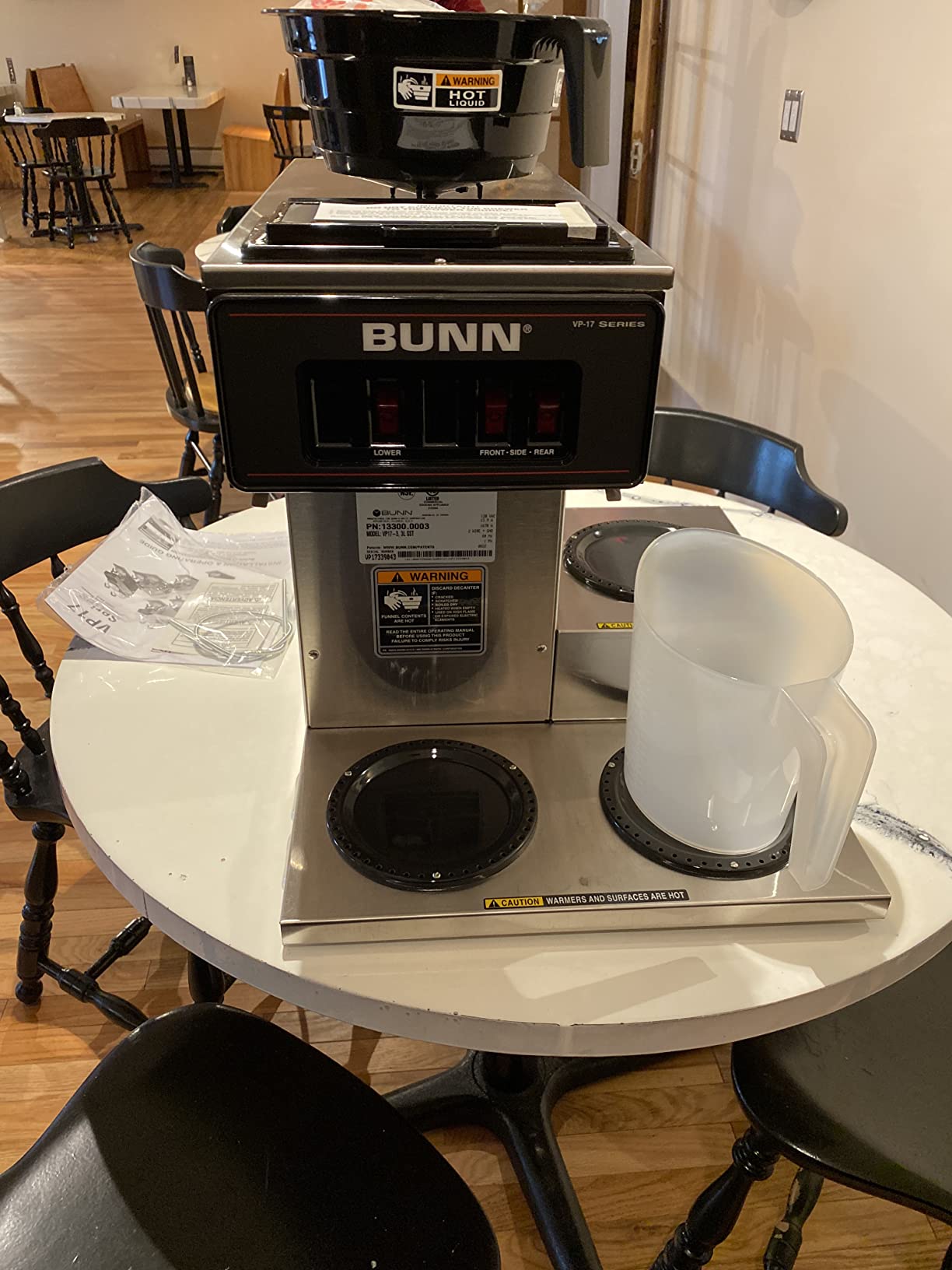 BUNN VP17-3, 12-Cup Low Profile Pourover Commercial Coffee Maker, 3 Lower Warmers customer photo 1