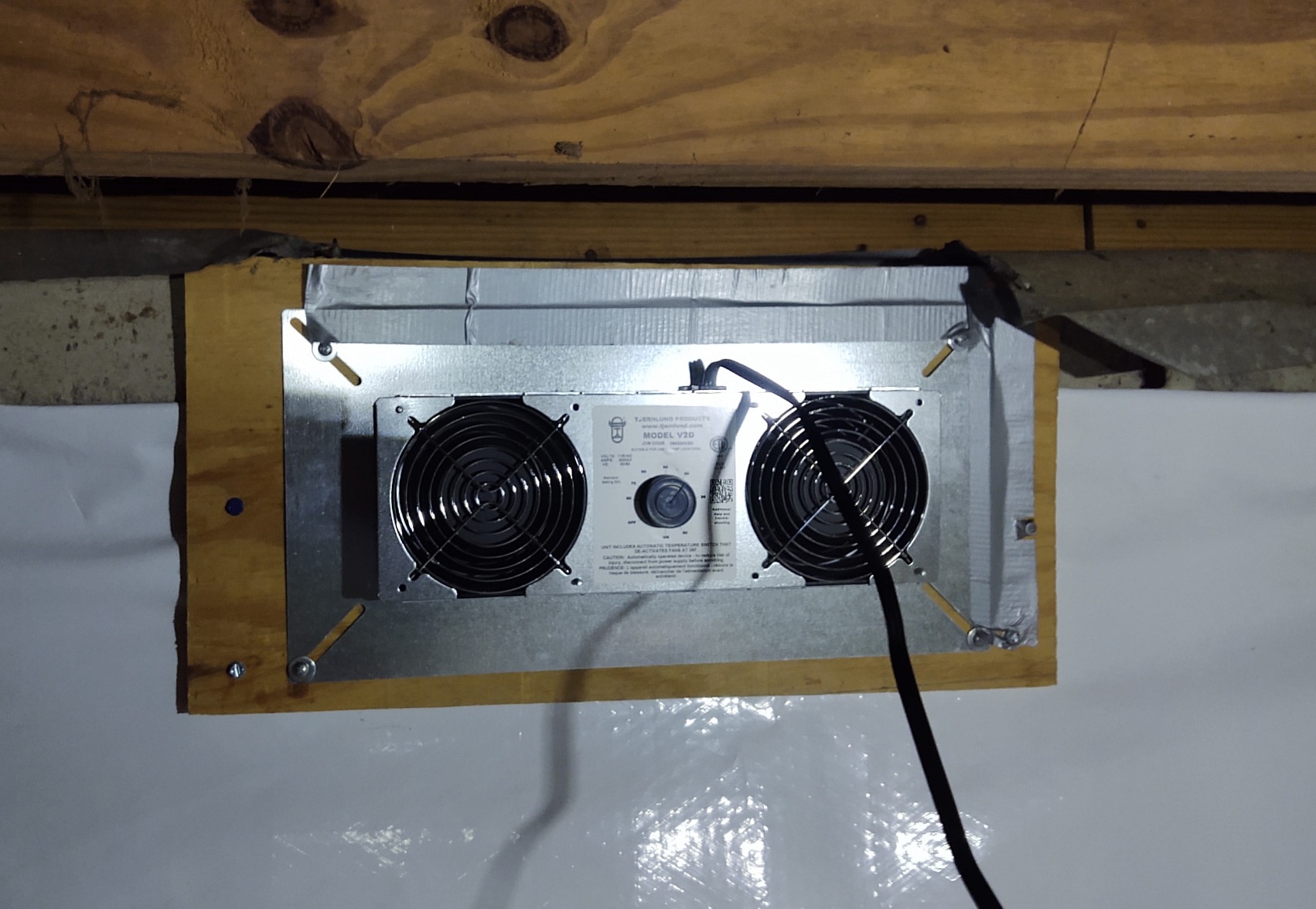 Tjernlund V2D Underaire Crawlspace Ventilator Fan Moisture Reducing 220 CFM customer photo 1