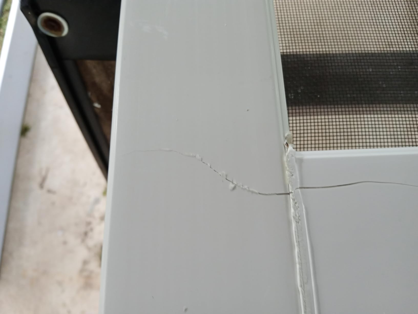 Waccamaw 32 in. Vinyl White Screen Door with Hardware customer photo 1
