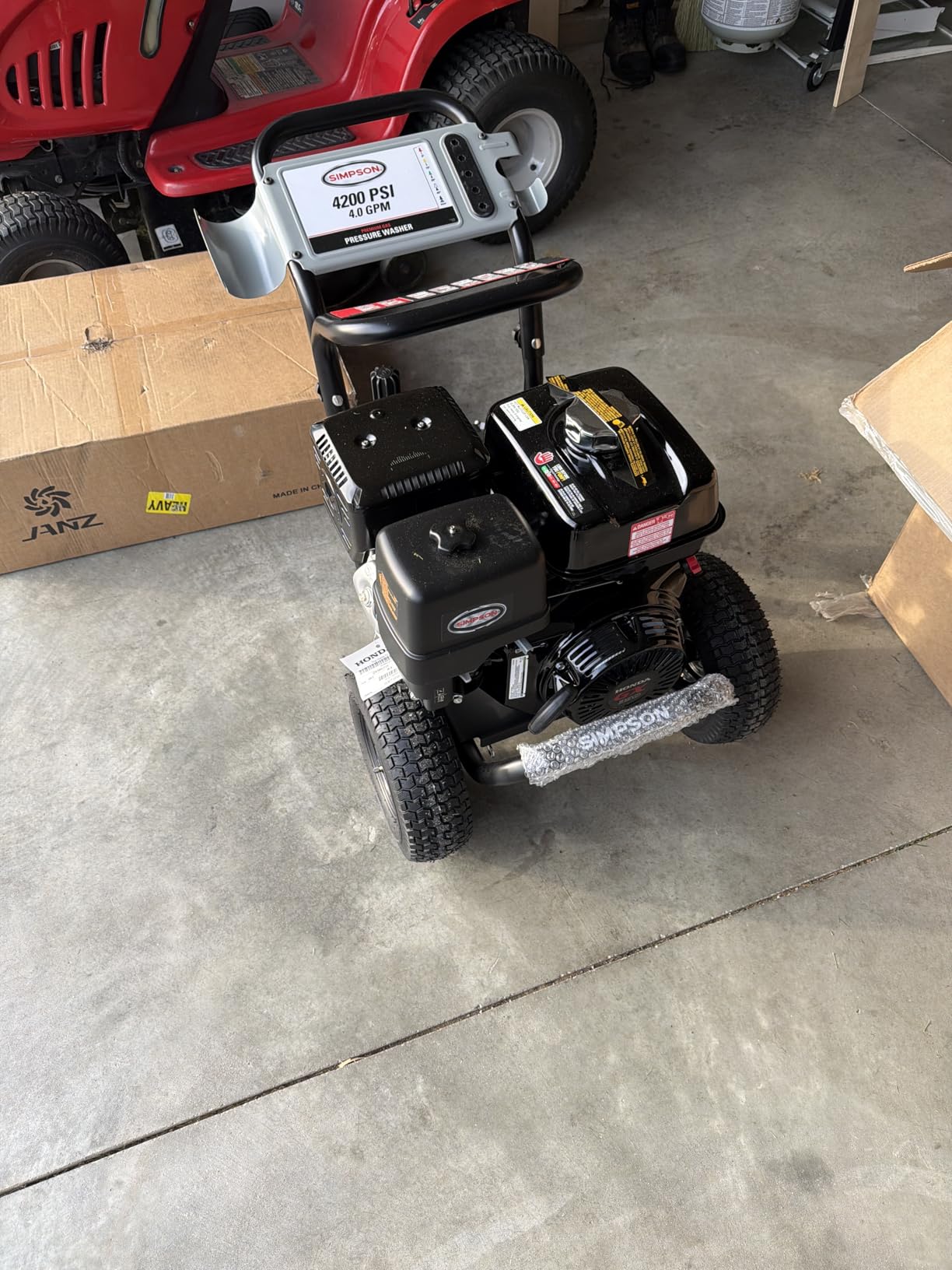 Simpson PS4240 PowerShot Gas Pressure Washer Powered by Honda GX390, 4200 PSI at 4.0 GPM customer photo 1