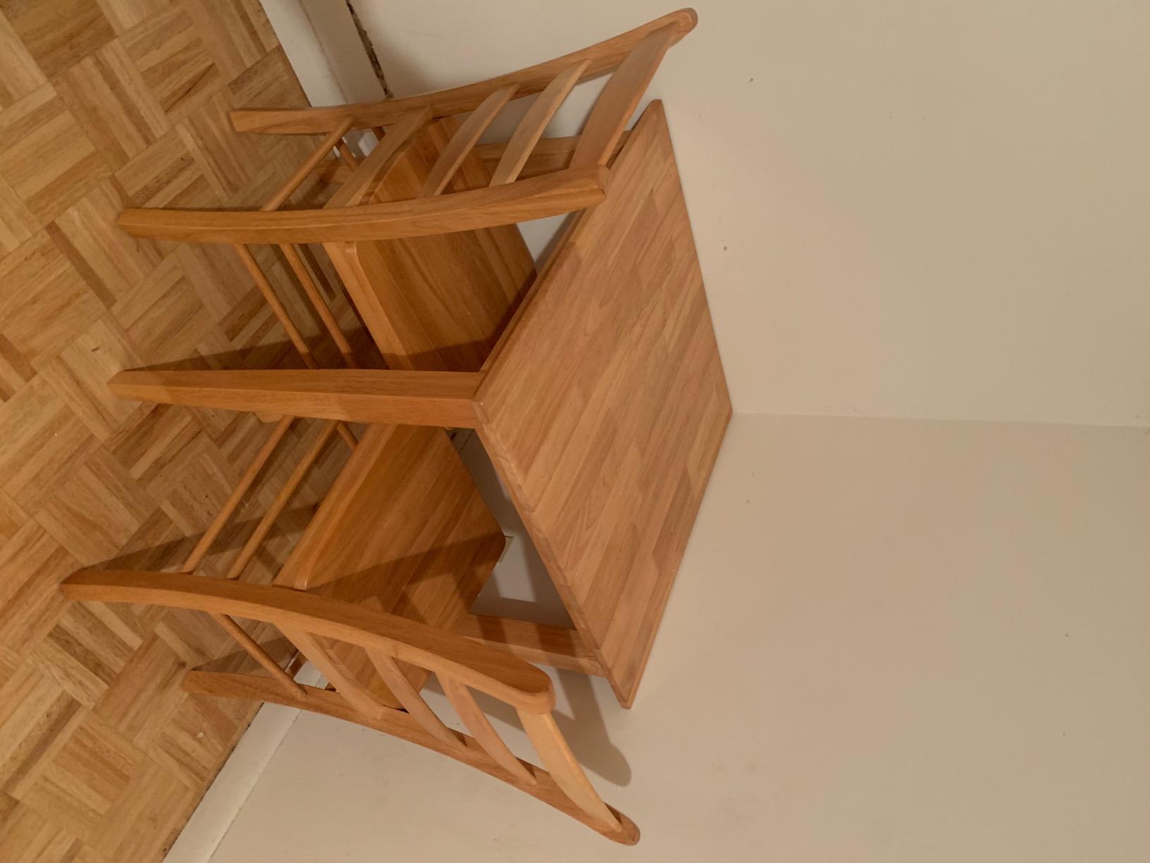 Winsome Groveland 3-Pc Dining Table with 2 Ladder Back Chairs, Walnut customer photo 2