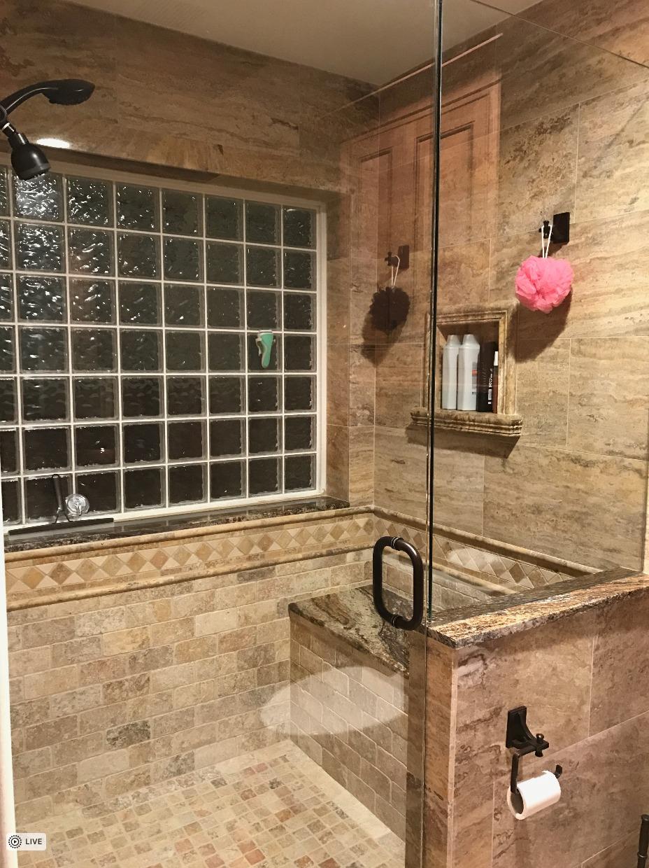 Scabos 2 X 2 Tumbled Travertine Mosaic Tile - Box of 5 sq. ft. customer photo 2