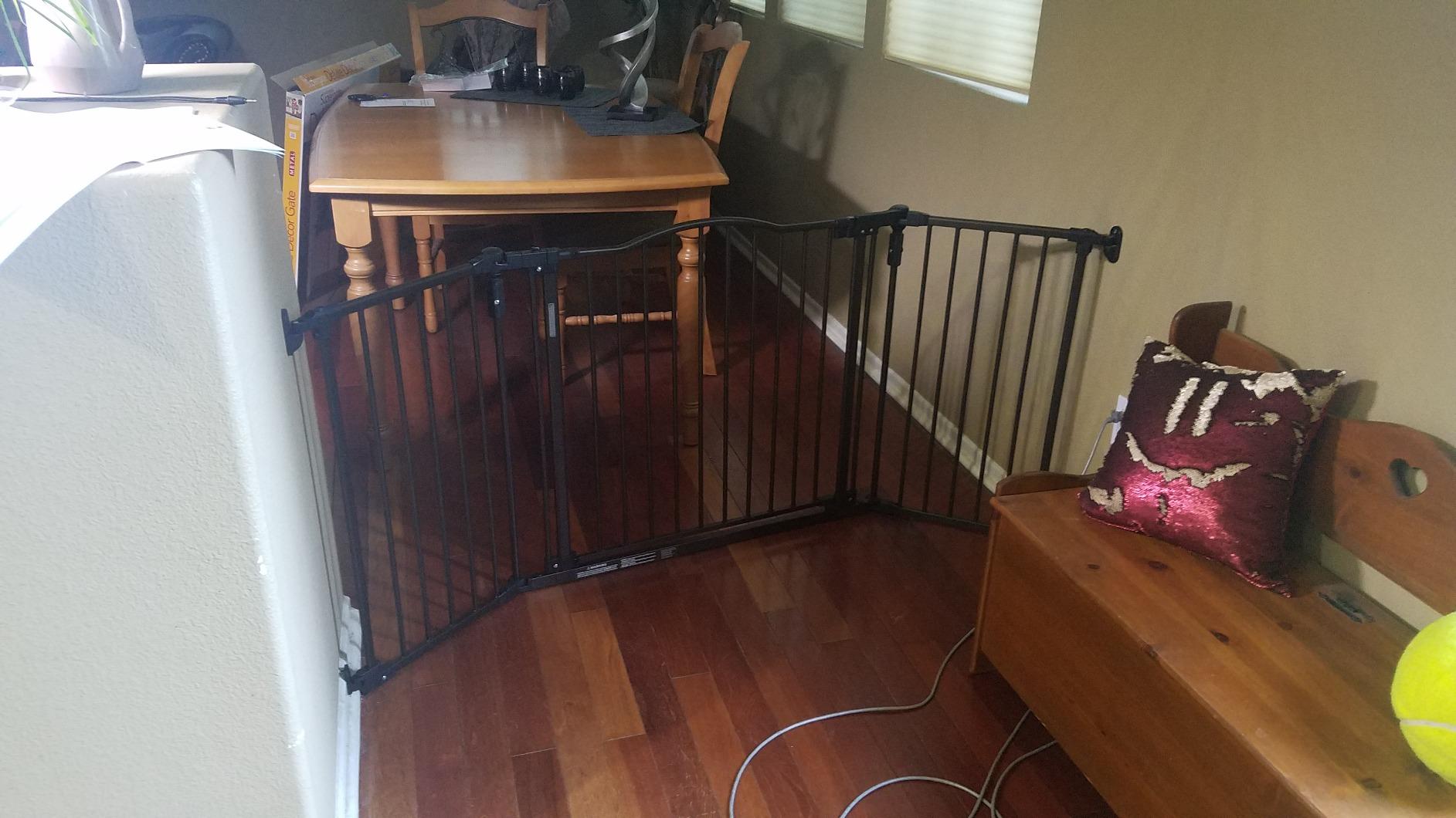 Toddleroo by North States - Deluxe Decor Safety Gate: Hardware Mounted Extra Wide Metal Baby Gate - Adjustable Child Gate - 38.3 to 72 Inches Wide - 30 Inches Tall - Matte Bronze customer photo 1