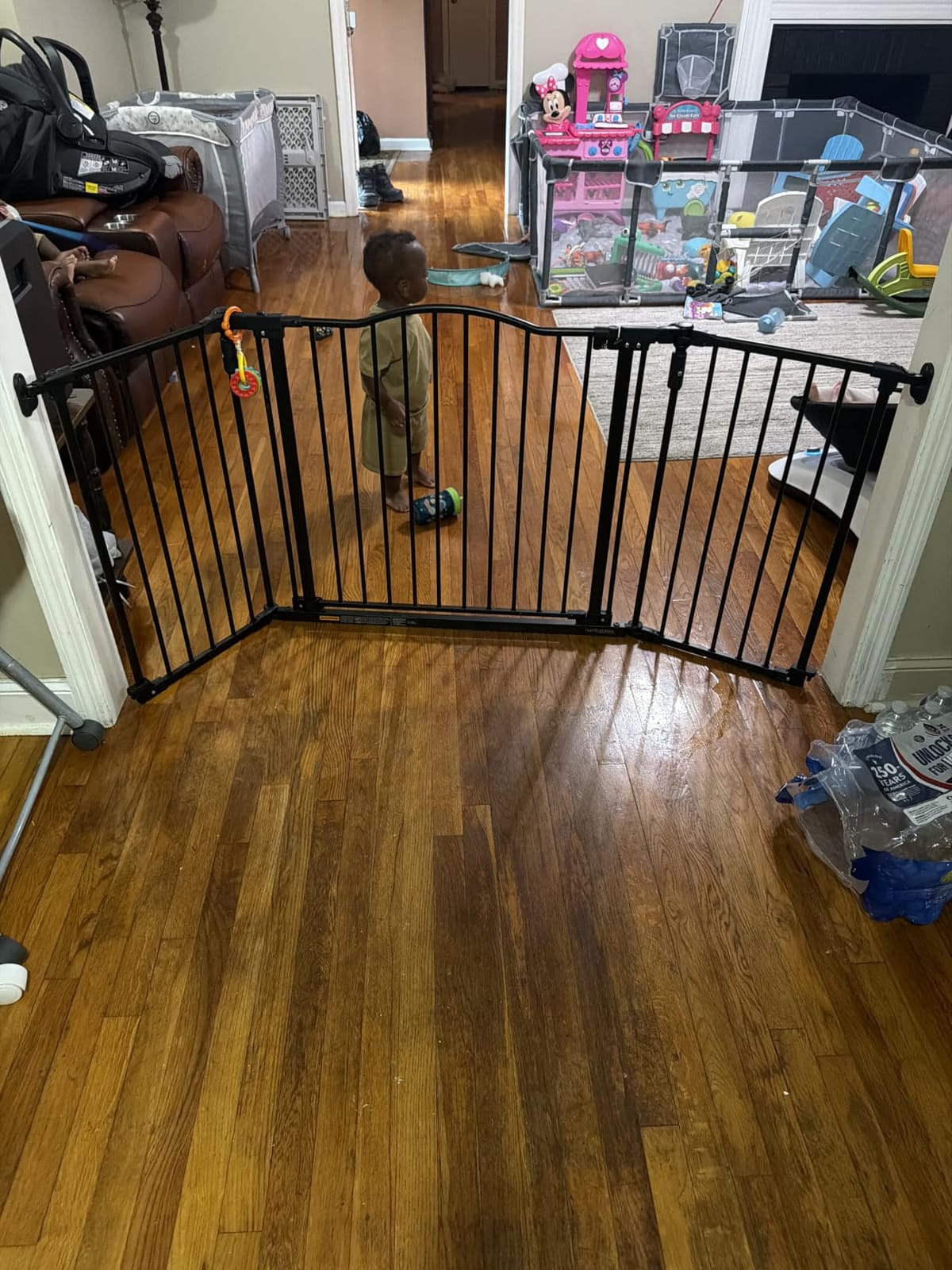 Toddleroo by North States - Deluxe Decor Safety Gate: Hardware Mounted Extra Wide Metal Baby Gate - Adjustable Child Gate - 38.3 to 72 Inches Wide - 30 Inches Tall - Matte Bronze customer photo 2
