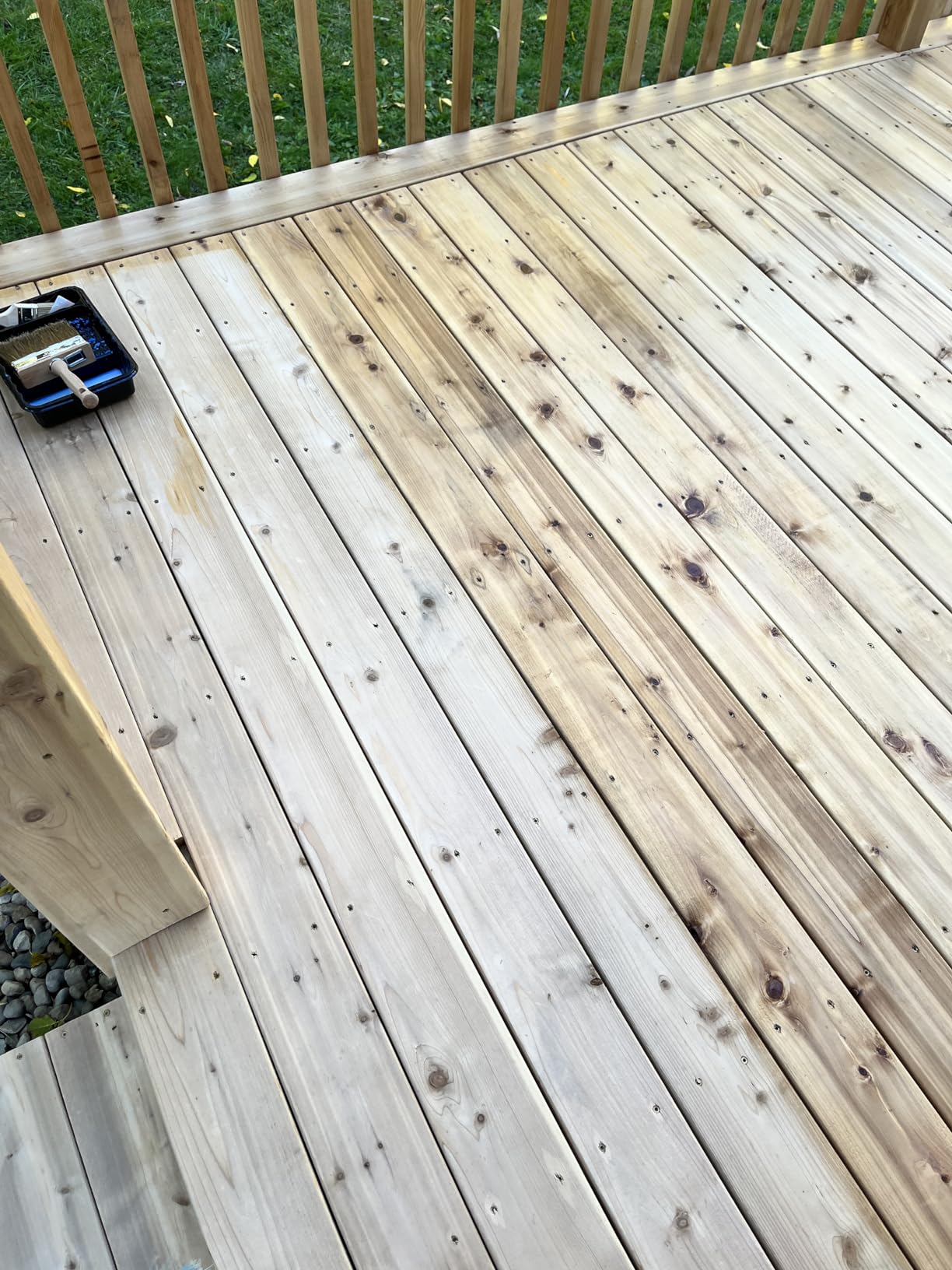 DEFY Extreme Crystal Clear Outdoor Wood Stain and Sealer in One - Clear Waterproof Sealant for Wood Decks, Fences, & Siding, 1 Gal, Made in USA customer photo 2
