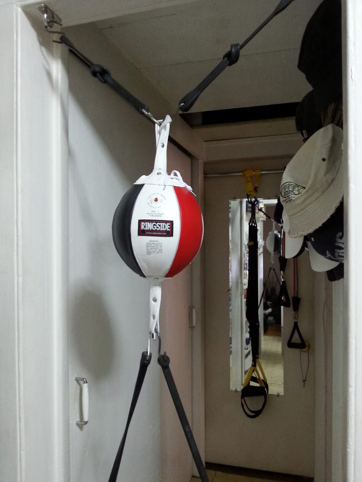 Ringside Leather Boxing Double End Bag - Speed & Reflex Punching Target with Bungee Cables for MMA, Muay Thai, and Striking Accuracy customer photo 1