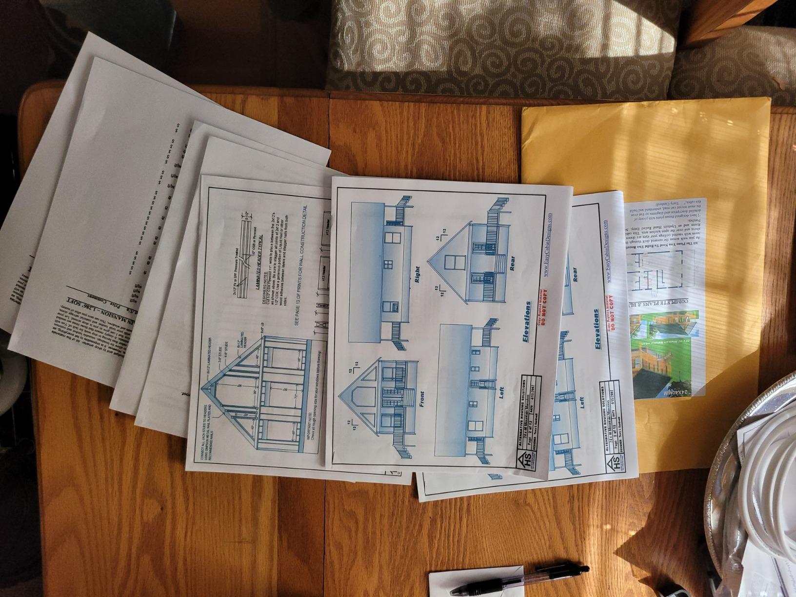 24x40 Cabin W/loft Plans Package, Blueprints, Material List customer photo 1