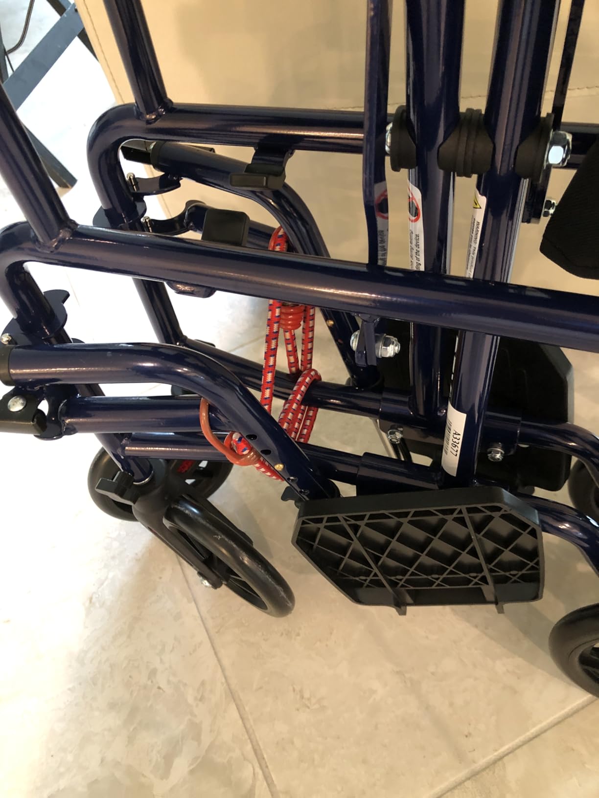 Carex Transport Wheelchair With 19 inch Seat, Folding Transport Chair with Foot Rests, Foldable Lightweight Wheelchair Foldable for Storage and Travel customer photo 2