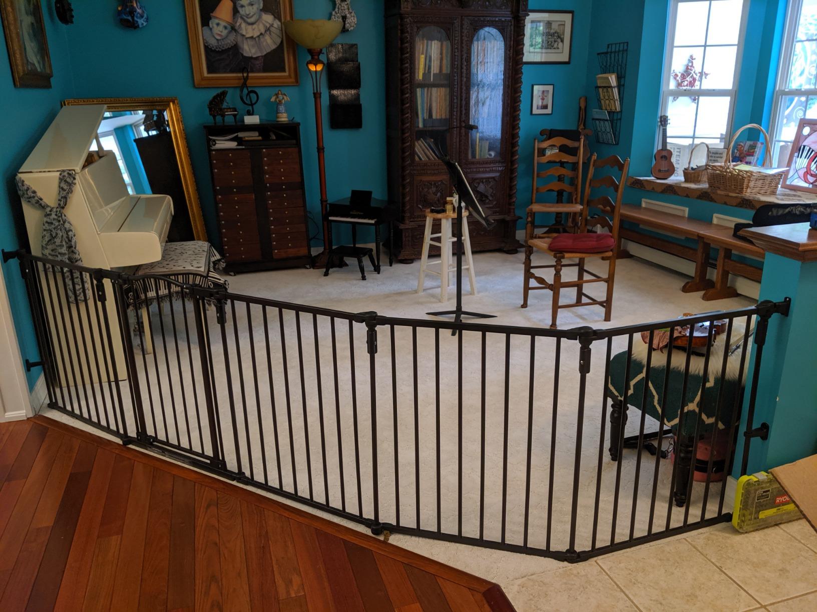 Toddleroo by North States - 3 In 1 Arched Decor Metal Superyard Baby Play Yard: 6 Panel Playpen, Baby Gate, or Extra Wide Baby Fence - Encloses Up to 10 Square Feet - 30 Inches Tall - Matte Bronze customer photo 1