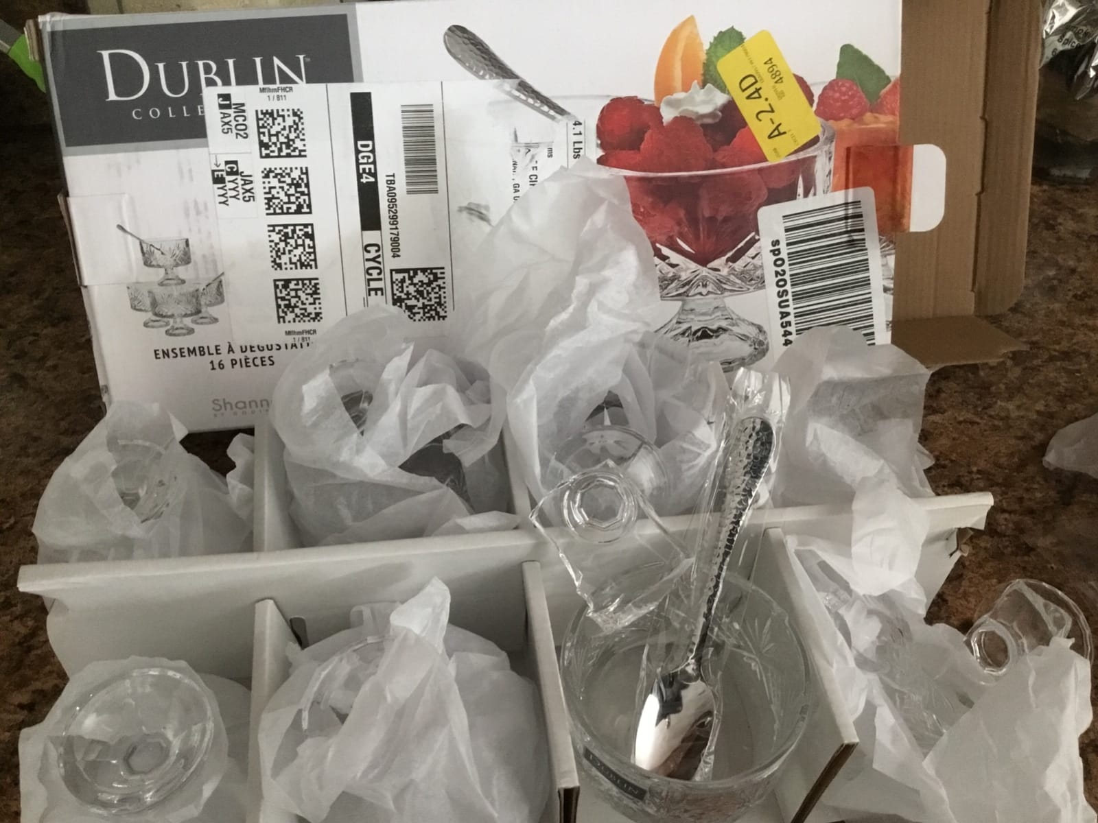 Godinger Glass Dublin Tasters Trifle, Custom, Clear, 16 Pc Set customer photo 1