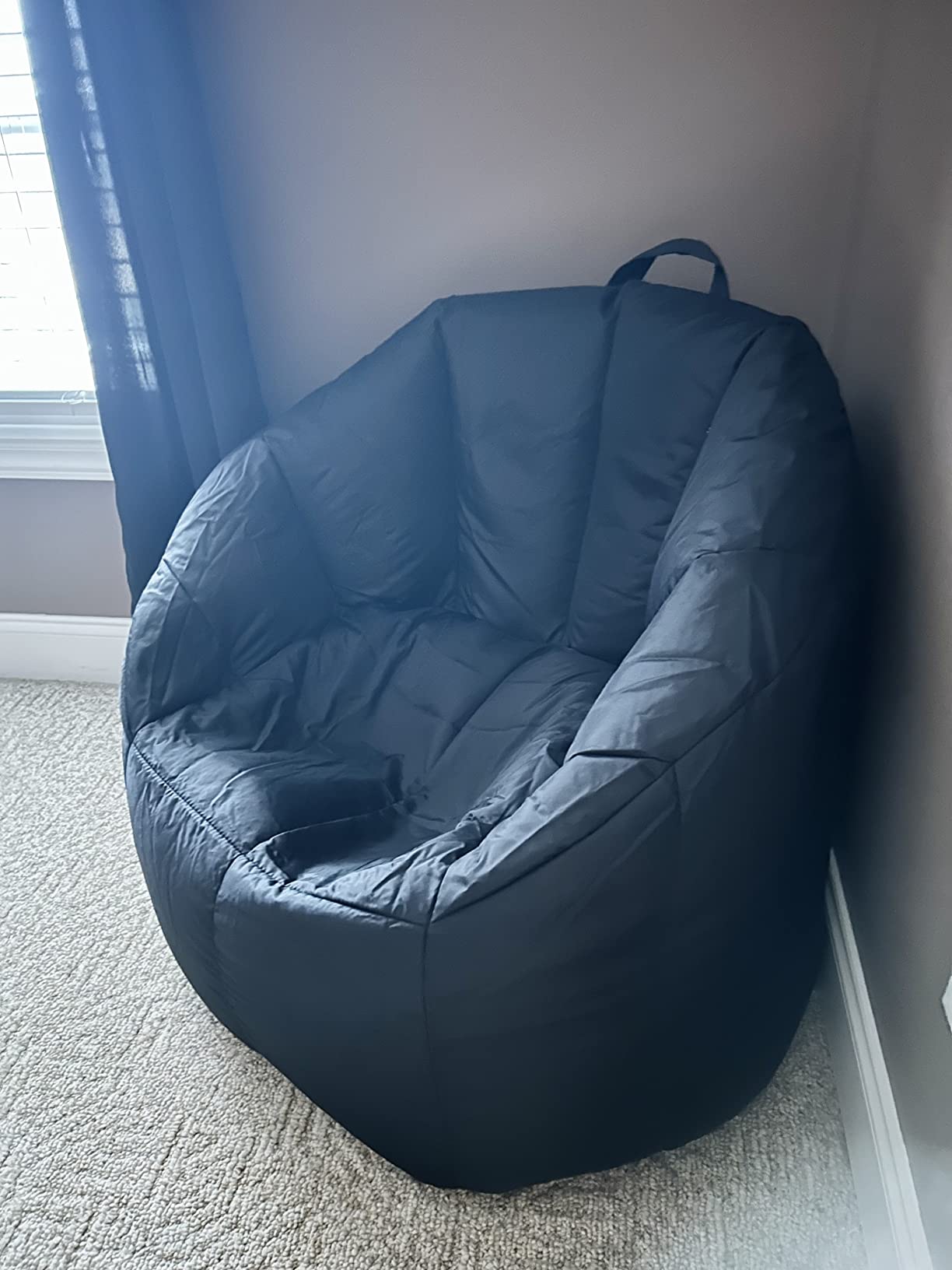 Big Joe Milano Beanbag Chair Stretch Limo Black Smartmax, Polystyrene Bean Filled, Refillable, Nylon Polyester, Adult-Sized Comfortable Seating customer photo 1