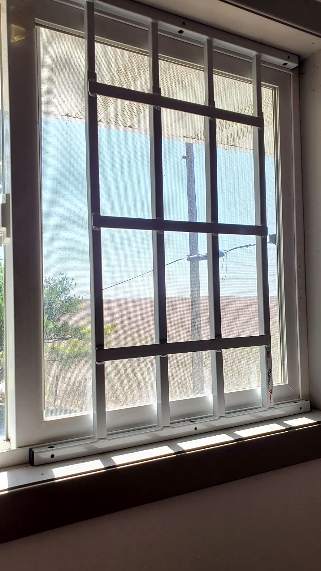 Segal S 4764 Fixed Window Guard - Adjustable Child Safety Window Guard Prevents Accidental Falls, Tamper Resistant Screws Included, Non-Egress, White, 23-1/2 to 38 In. W x 21-1/4 In. H (Single Pack) customer photo 2