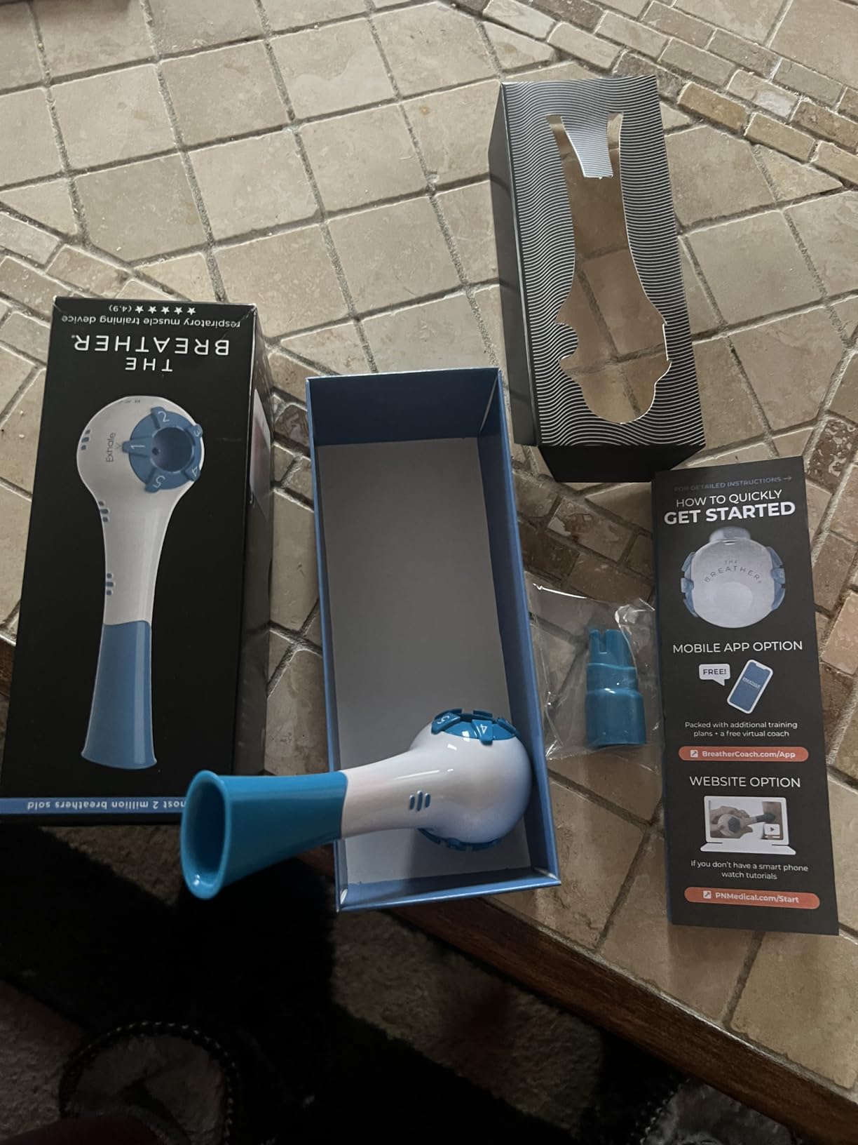 THE BREATHER | Natural Breathing Exerciser Trainer For Drug-Free Respiratory Therapy | Breathe Easier with Stronger Lungs | Guided Mobile Training App Included customer photo 1