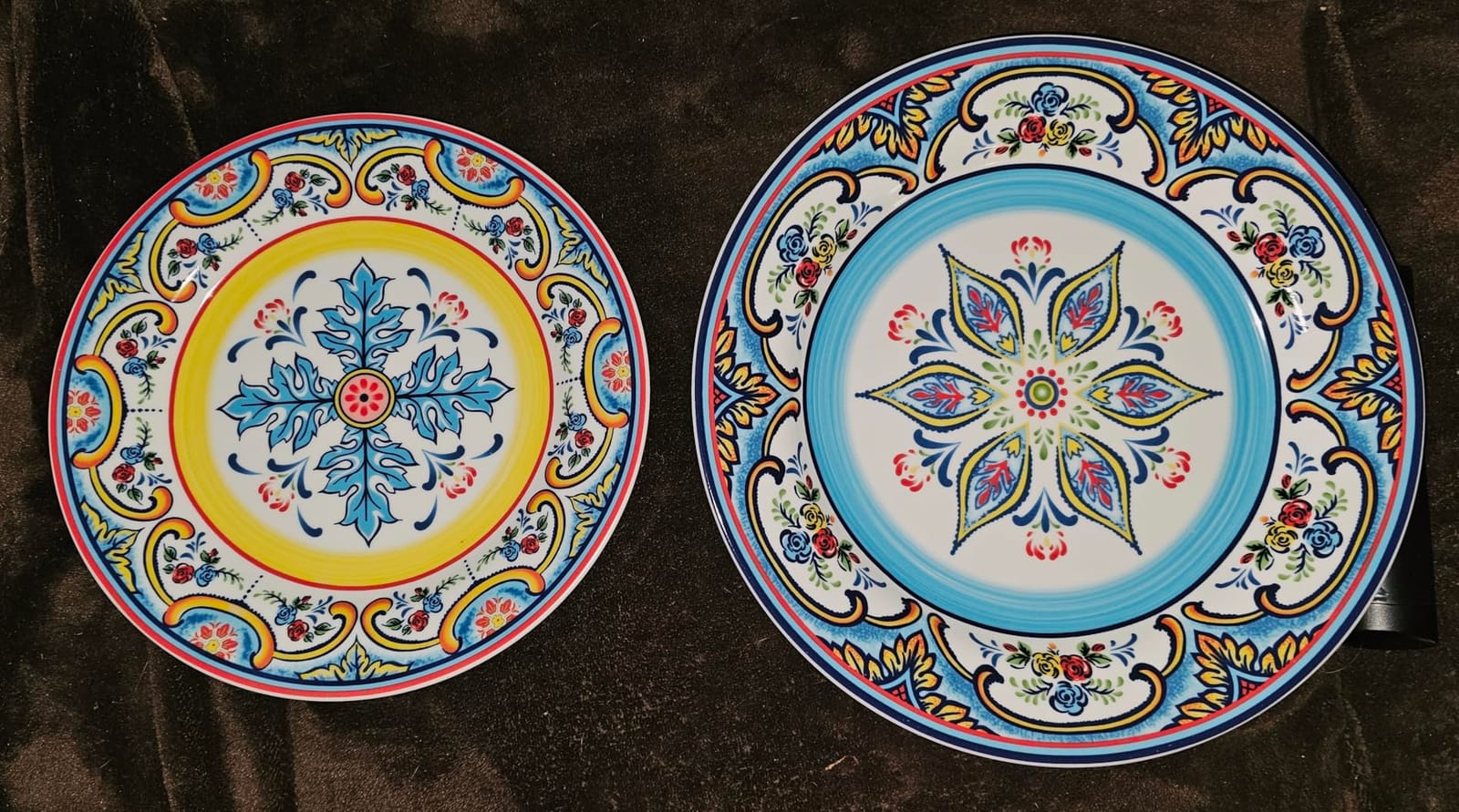 Euro Ceramica Zanzibar Collection 16 Piece Dinnerware Set Kitchen and Dining, Service for 4, Spanish Floral Design, Multicolor, Blue and Yellow customer photo 1
