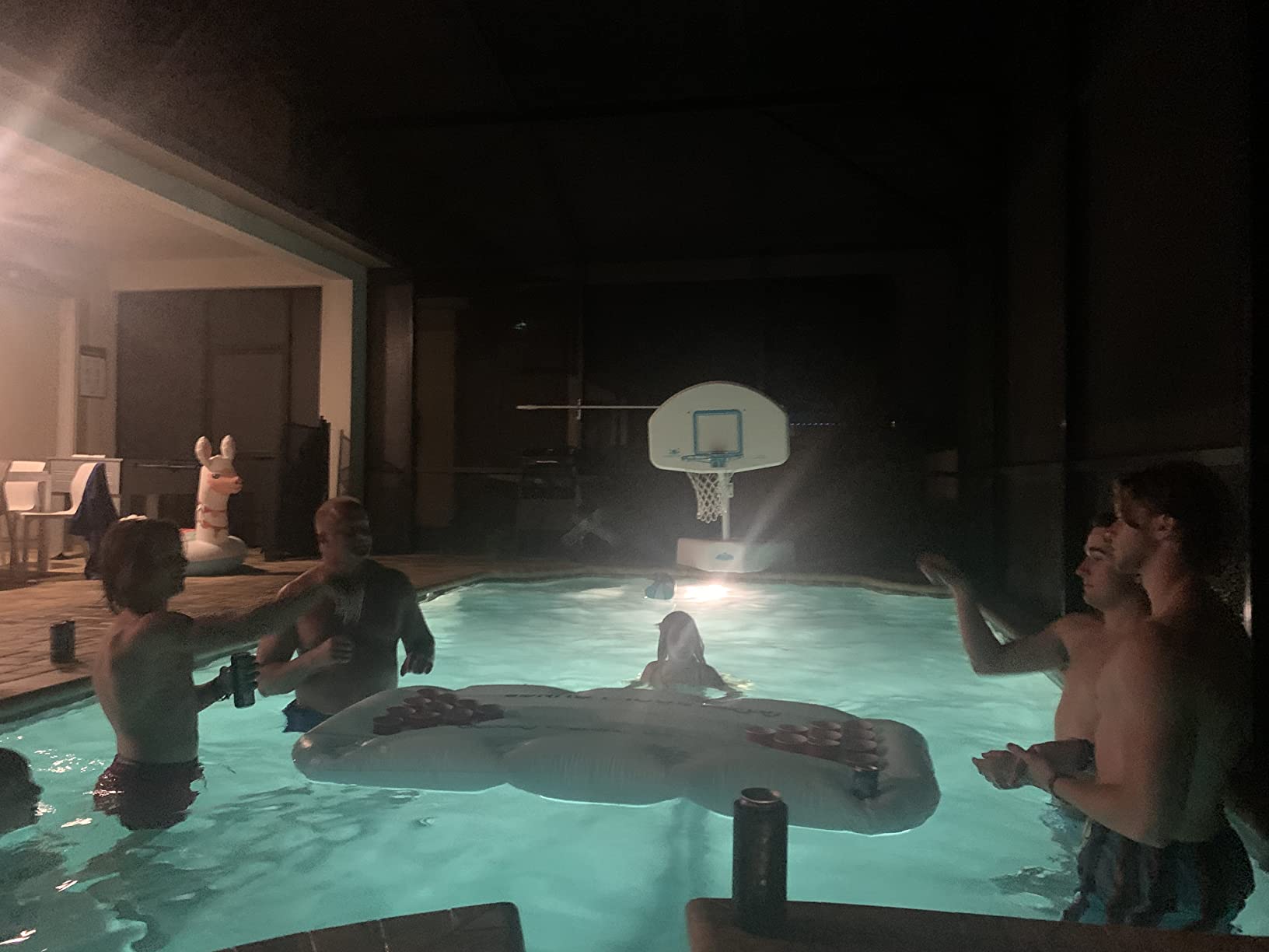 GoPong Pool Lounge Beer Pong Inflatable with Social Floating, White customer photo 2