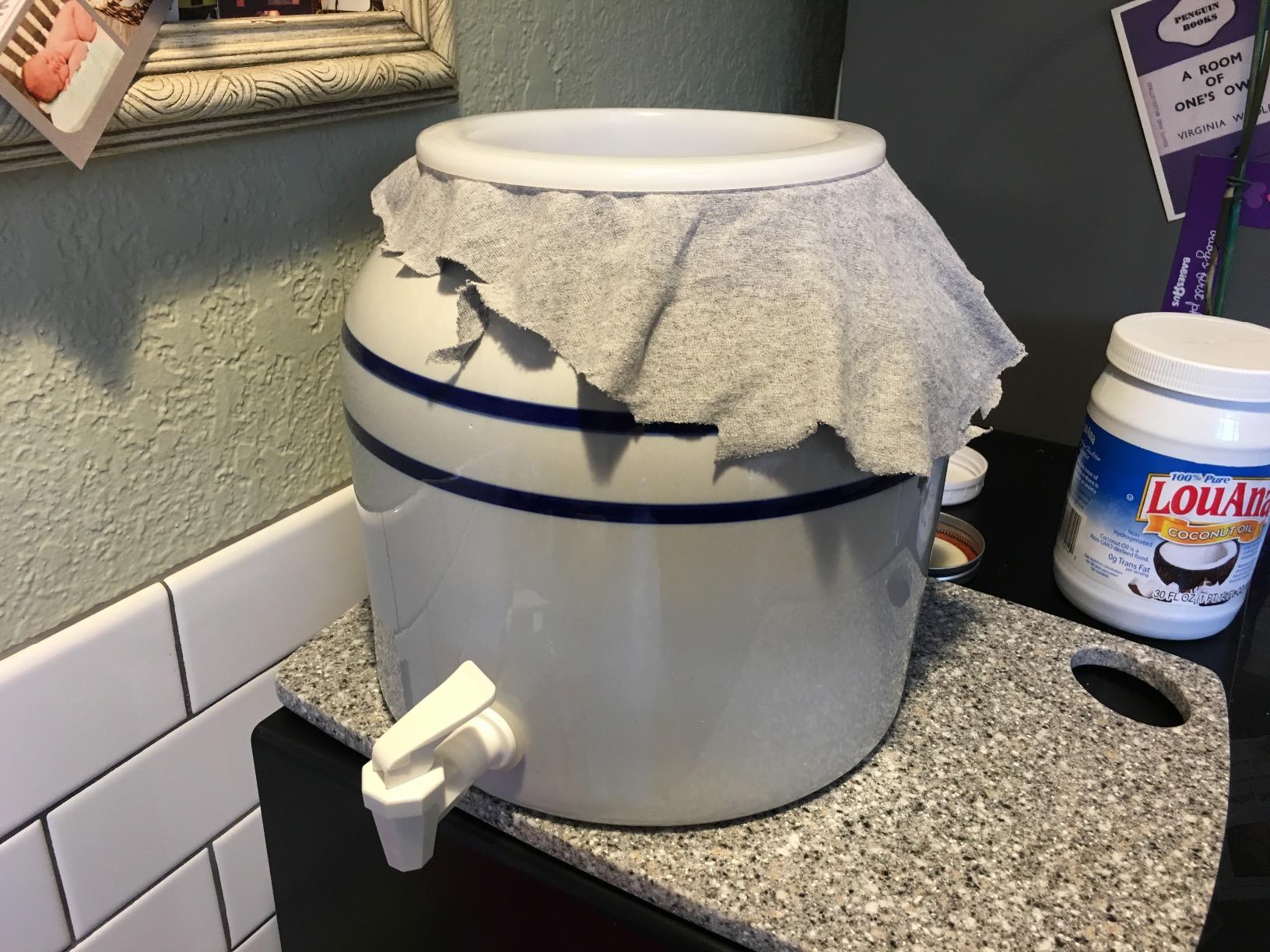 New Wave Enviro Porcelain Water Dispenser, Classic Blue Stripe customer photo 2