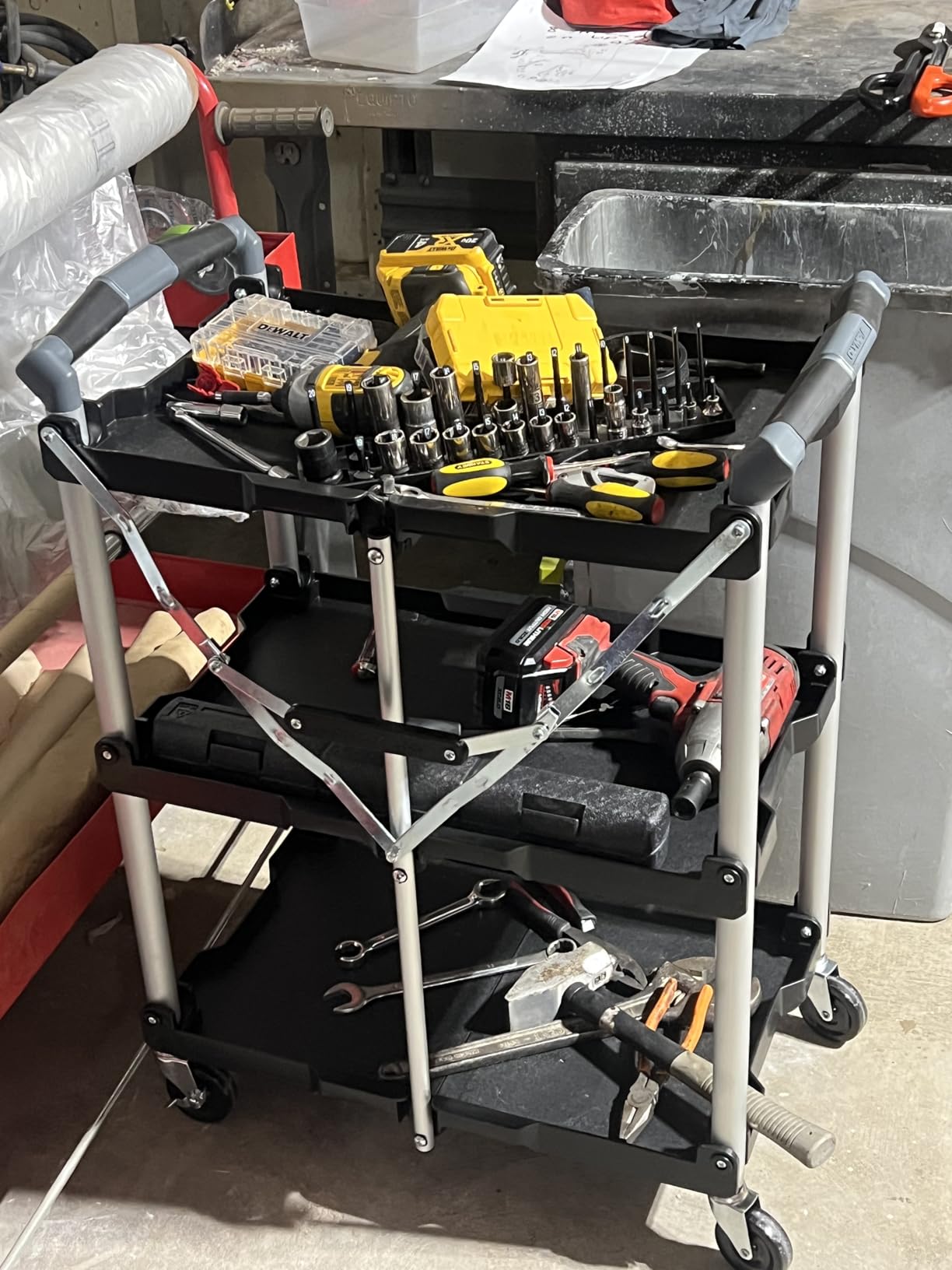 Olympia Tools 85-188 Pack-N-Roll Folding Collapsible Service Cart, 150LB Capacity customer photo 2