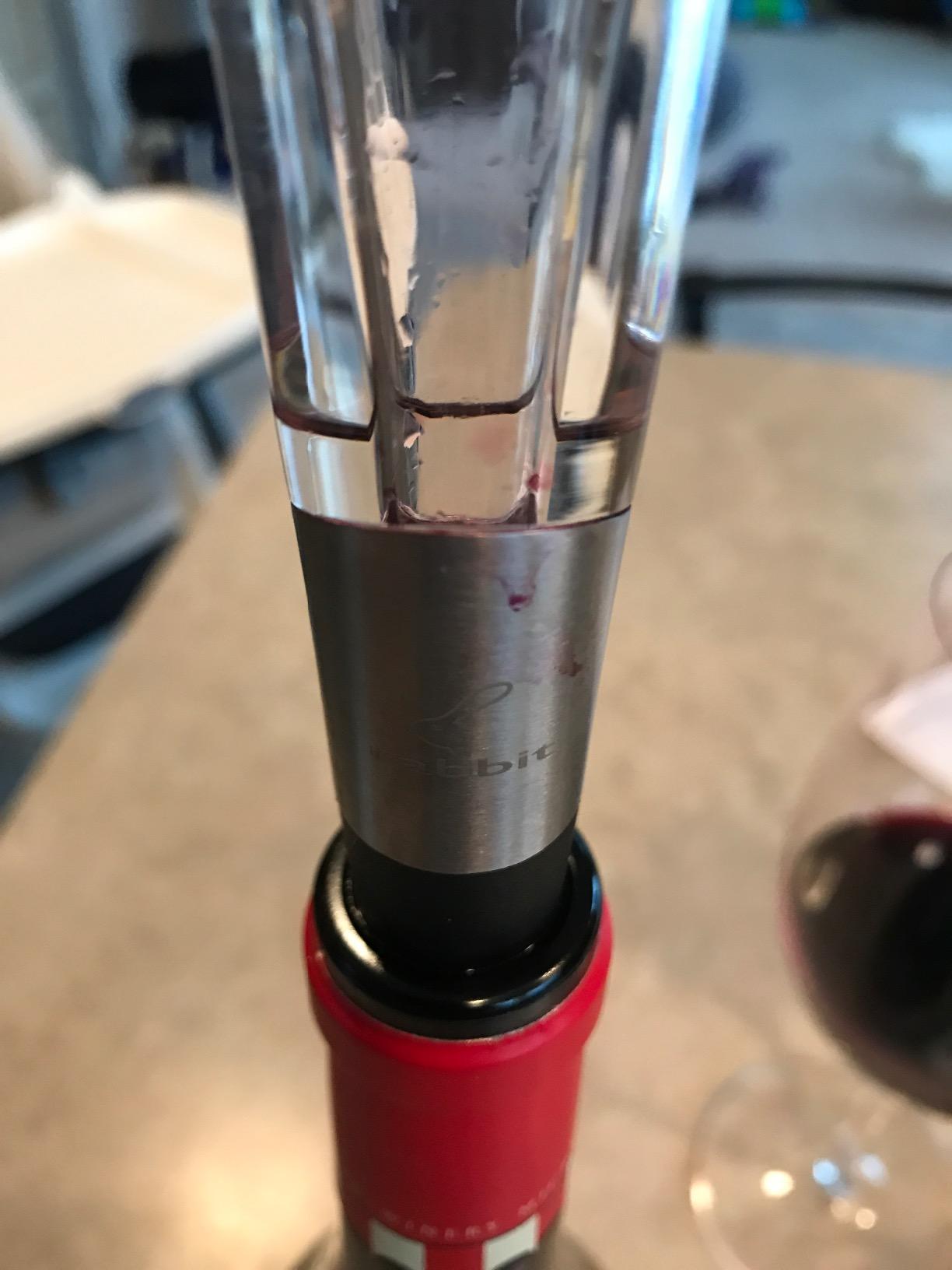 Rabbit Wine Aerator Pourer Spout - Instant In-Bottle Aerating for Richer, Smoother Wine - Dripless Pour Spout for Red and White Wine customer photo 1