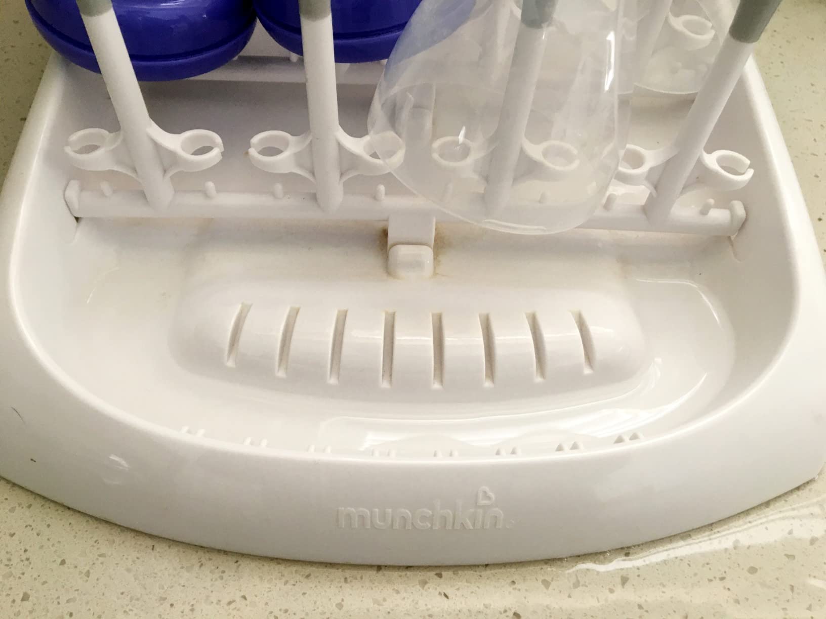 Munchkin Fold Baby Bottle Drying Rack - Compact Design Folds Flat for Easy Storage, White/Grey customer photo 1