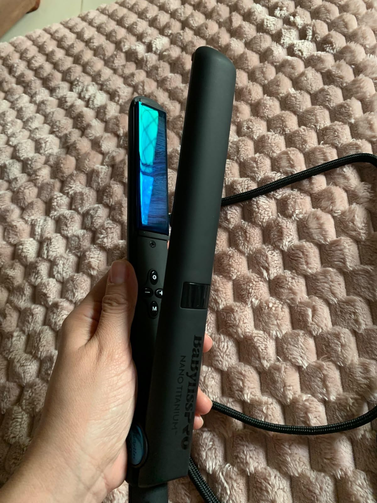 BaBylissPRO Nano Titanium Flat Iron Hair Straightener, Digital Flat Iron for Pro Salon Results customer photo 1