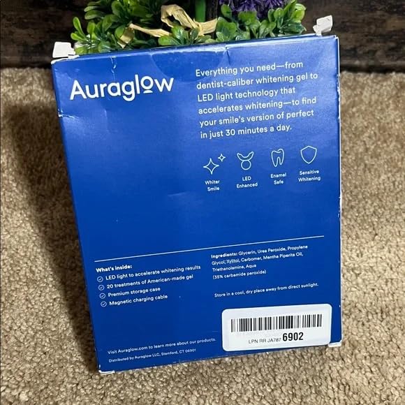 Auraglow Teeth Whitening Kit, LED Accelerator Light, 35% Carbamide Peroxide Teeth Whitening Gel, 20+ Whitening Treatments customer photo 2
