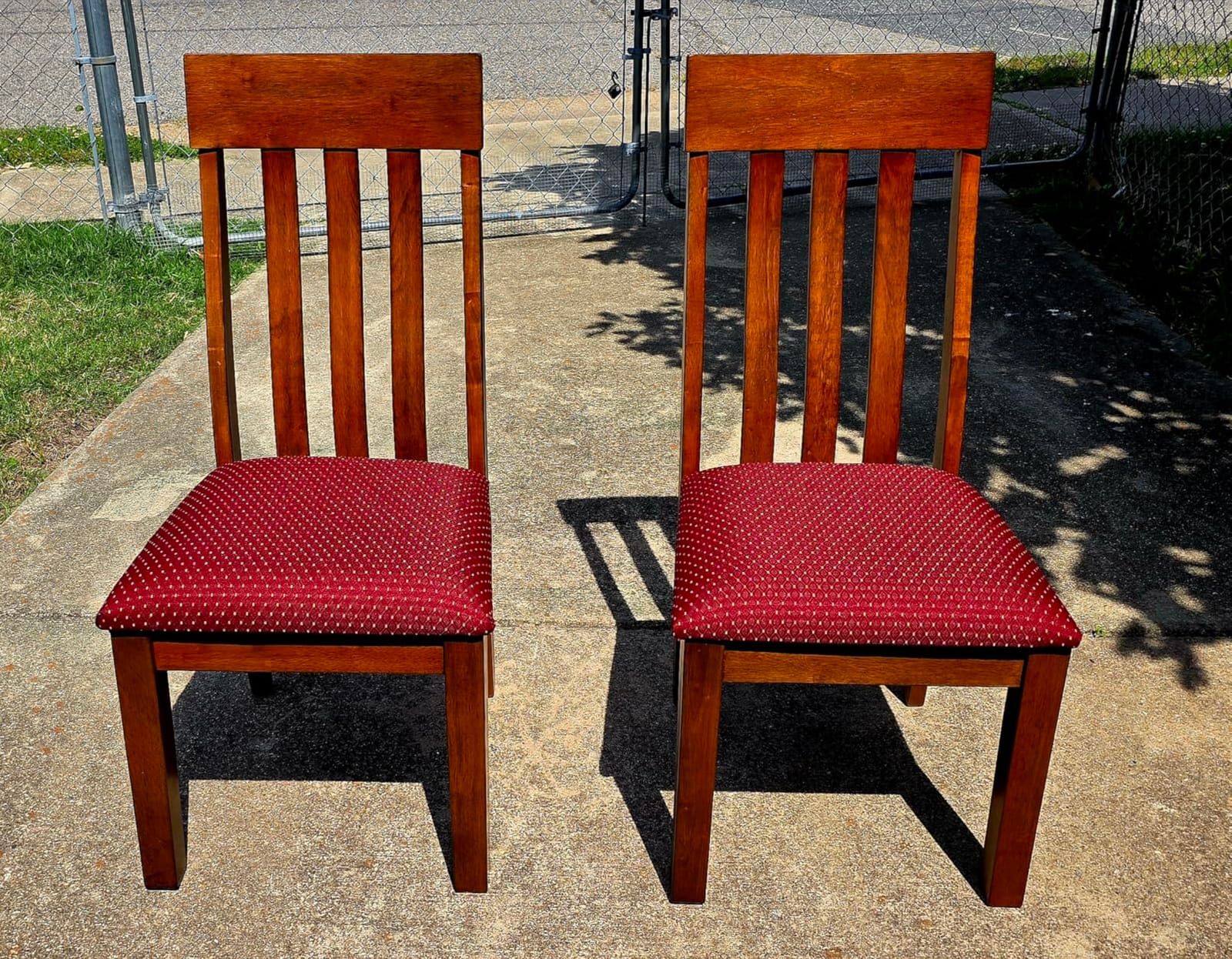 Signature Design by Ashley Haddigan Dining Chair, Set of 2, Dark Brown | Easy-to-clean faux leather upholstery, Wood frame and wood products and other construction, Supportive rake-back design customer photo 2