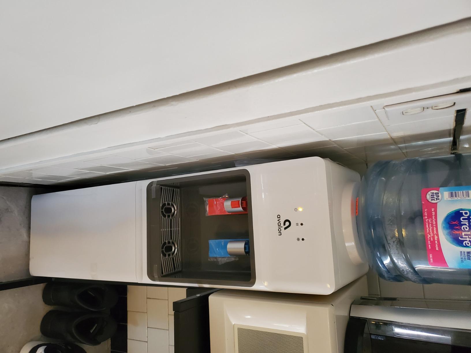 Avalon Top Loading Water Cooler Dispenser - Hot & Cold Water, Child Safety Lock, Innovative Slim Design, Holds 3 or 5 Gallon Bottles - UL Listed customer photo 1